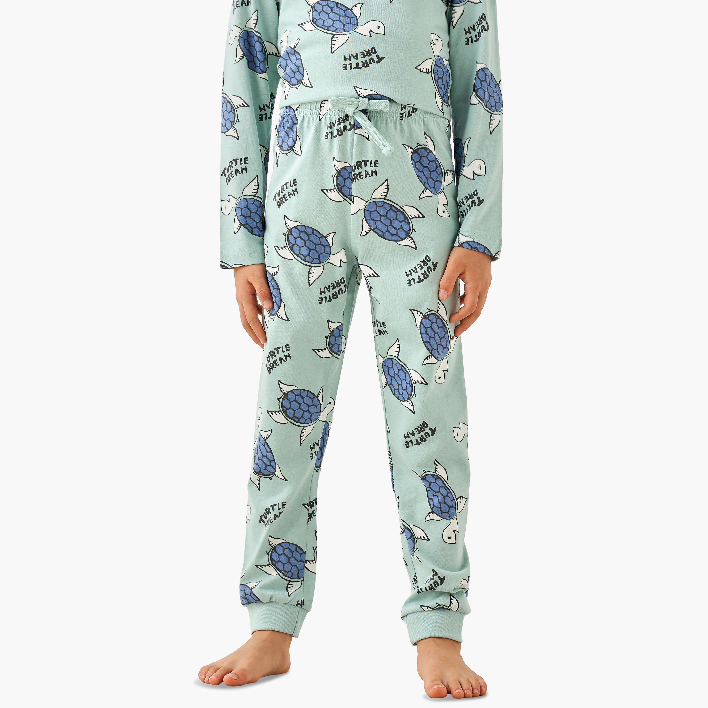 Juniors Cotton Crew Neck Long Sleeves Pyjama Set with Wild Animal Print-promo_babyshop_Buy2for69_UAE130126-image-3
