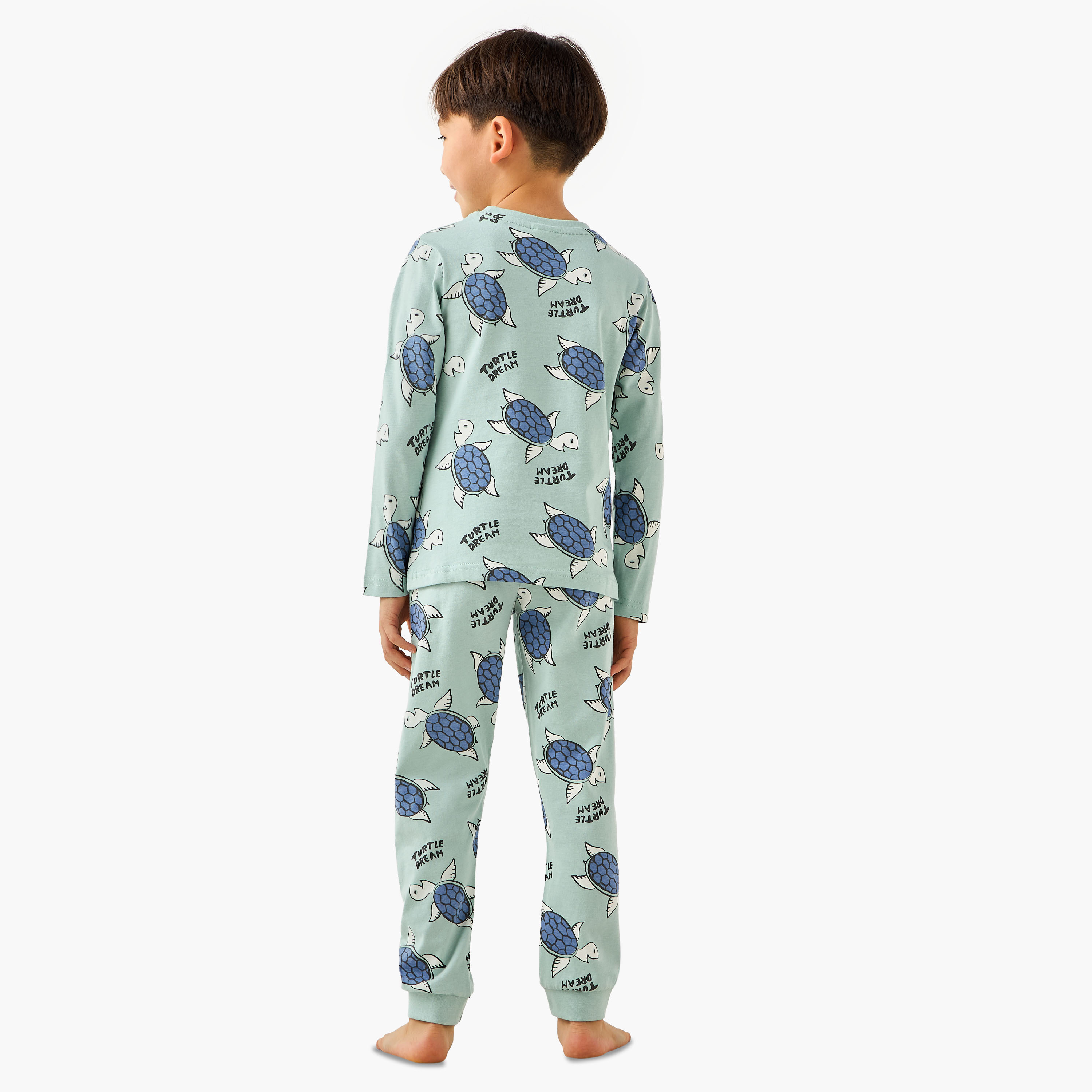 Juniors Cotton Crew Neck Long Sleeves Pyjama Set with Wild Animal Print-promo_babyshop_Buy2for69_UAE130126-image-4
