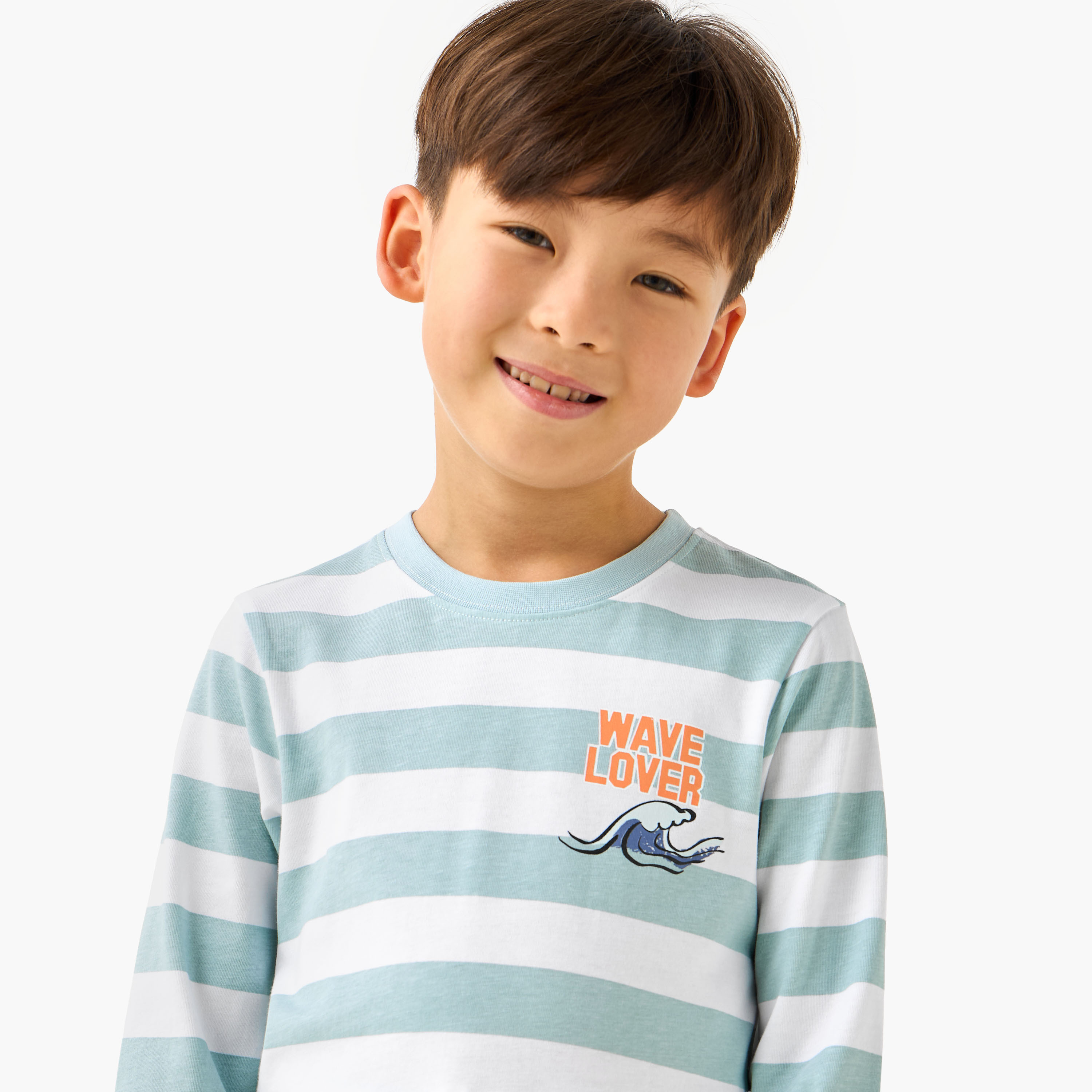 بنطلون بيجاما وتيشيرت قطن بأكمام طويلة ورقبة ضيقة وطبعات من جونيورز-boys-clothing-nightwear-image-5