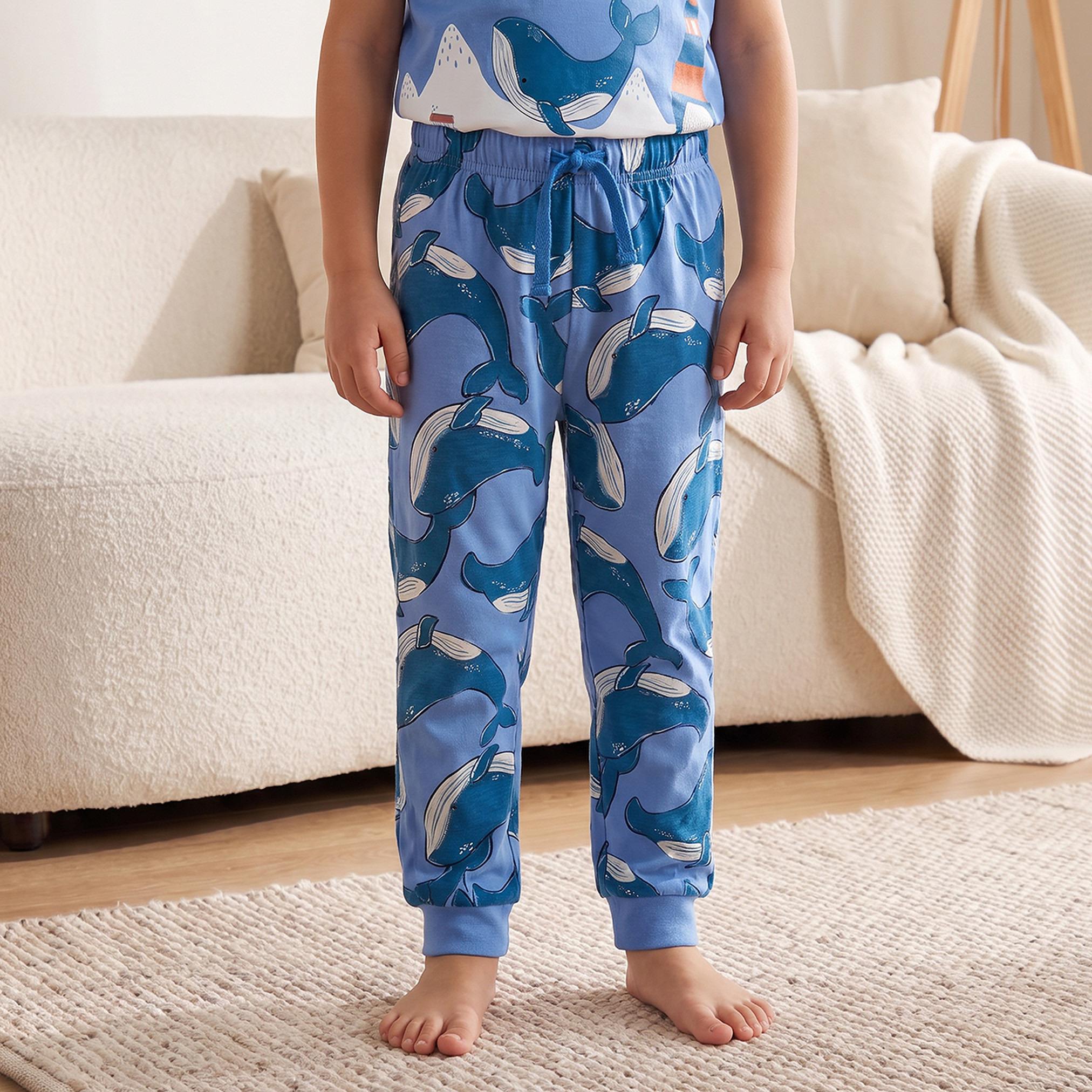 طقم بيجاما قطن بياقة ضيقة وأكمام قصيرة وطبعات من جونيورز-boys-clothing-nightwear-image-4