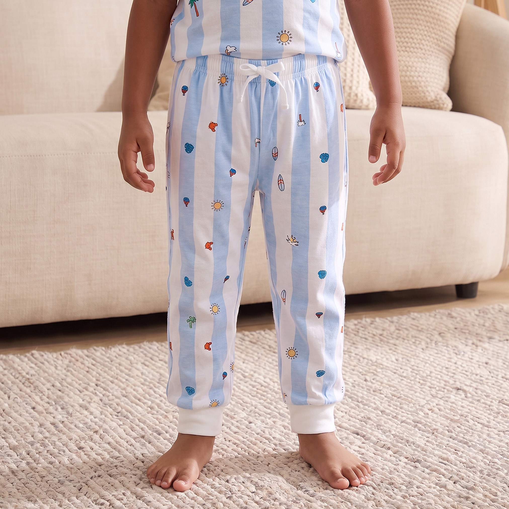 طقم بيجاما قطن بياقة ضيقة وأكمام قصيرة وطبعات من جونيورز-boys-clothing-nightwear-image-4