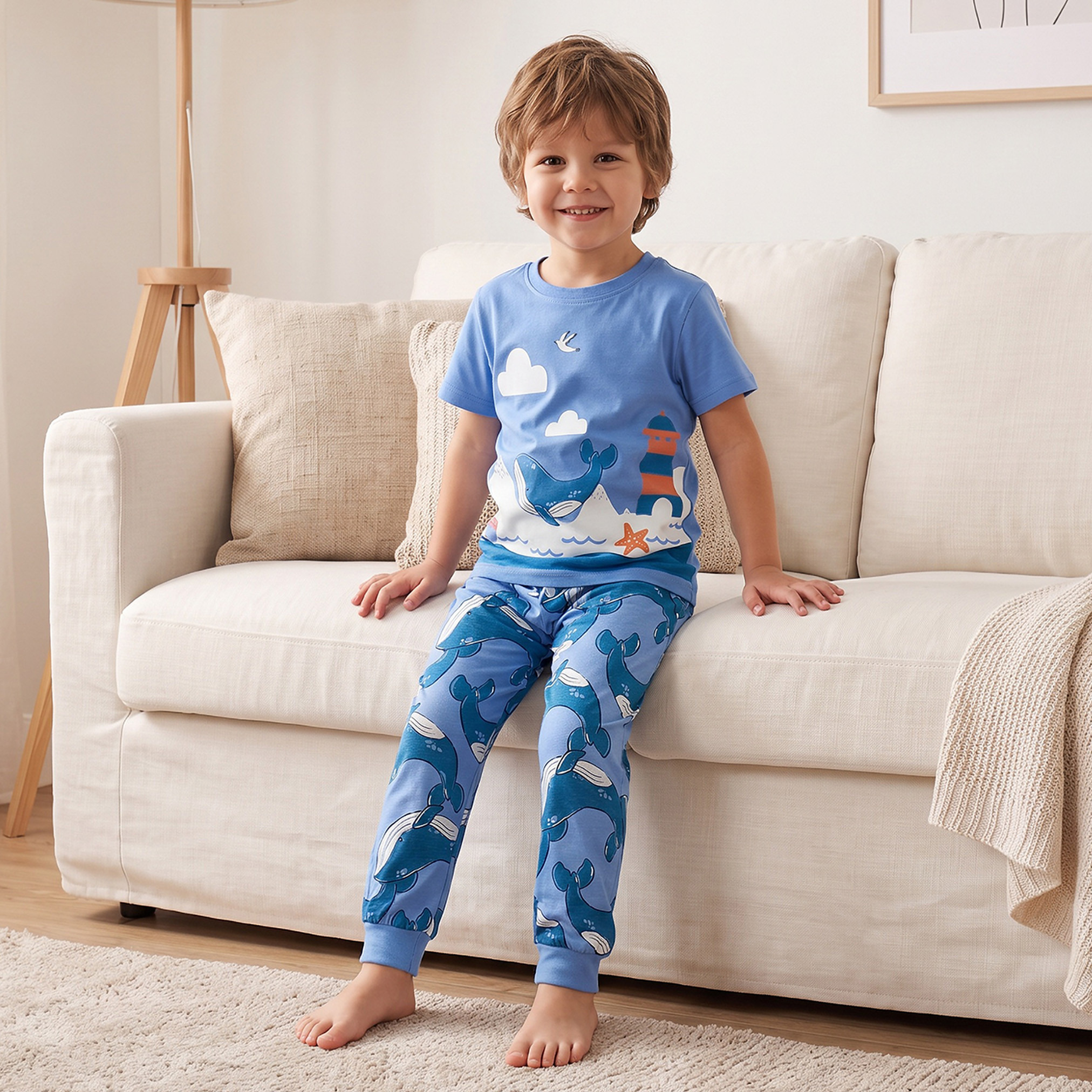 عبوة من 3 أطقم بيجاما قطن بياقة ضيقة وأكمام قصيرة وطبعات من جونيورز-boys-clothing-nightwear-image-10