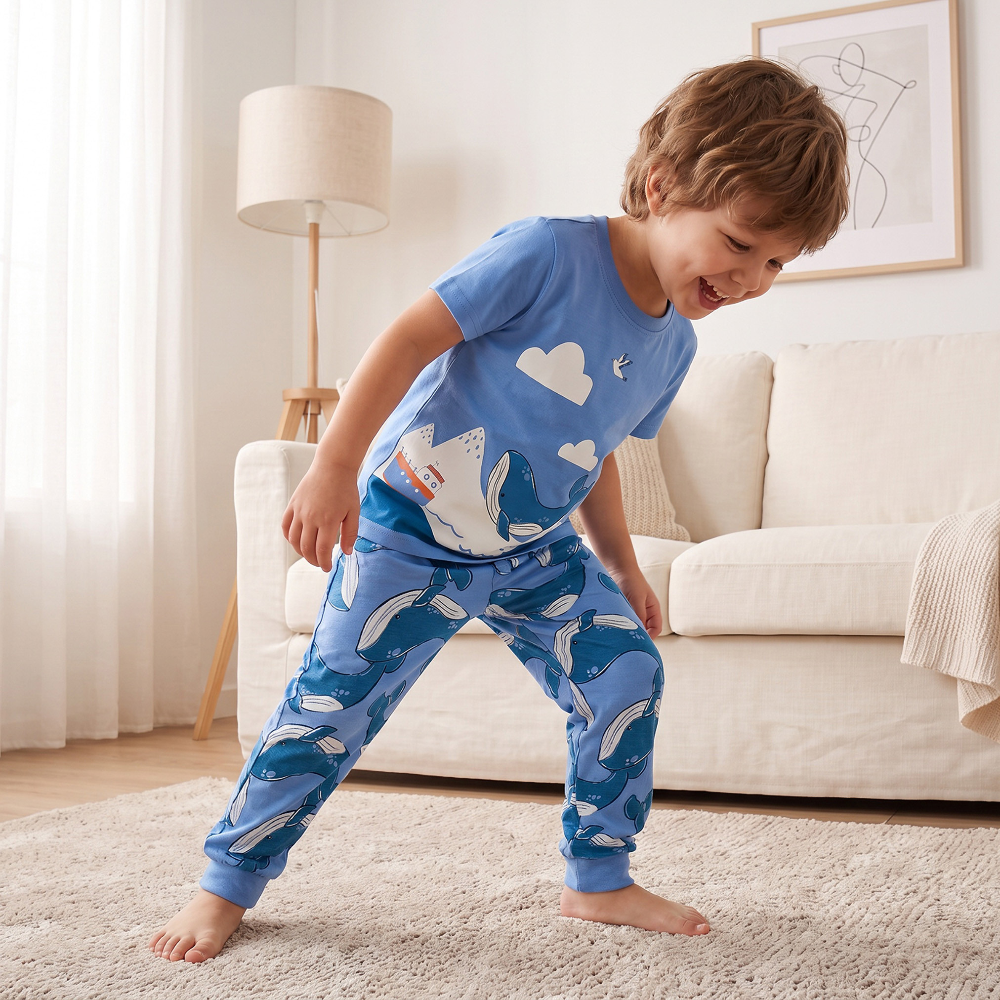 عبوة من 3 أطقم بيجاما قطن بياقة ضيقة وأكمام قصيرة وطبعات من جونيورز-boys-clothing-nightwear-image-8