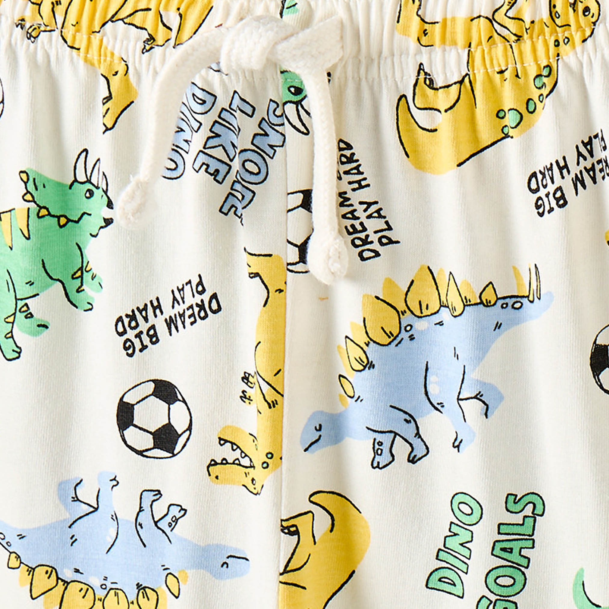 طقم بيجاما قطن بياقة ضيقة وأكمام طويلة بطبعات ديناصور من جونيورز - عبوة من 3 قطع-boys-clothing-nightwear-image-2