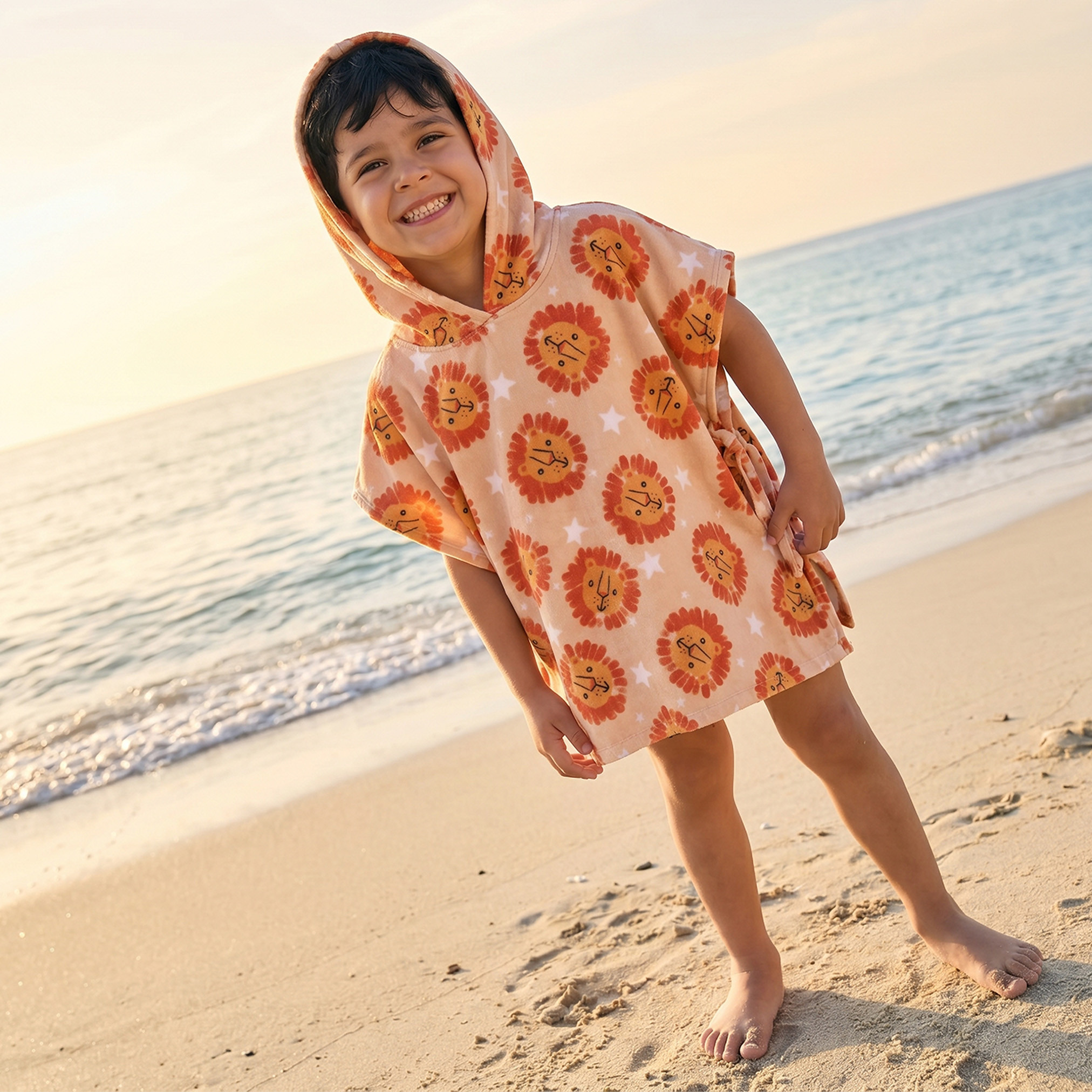 روب حمام قطن بأكمام قصيرة وقبعة وطبعات من جونيورز-boys-clothing-nightwear-image-1