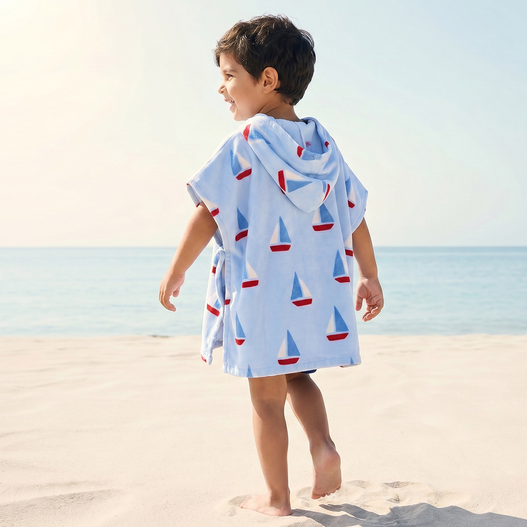 روب حمام قطن بأكمام قصيرة وقبعة وطبعات من جونيورز-boys-clothing-nightwear-image-2