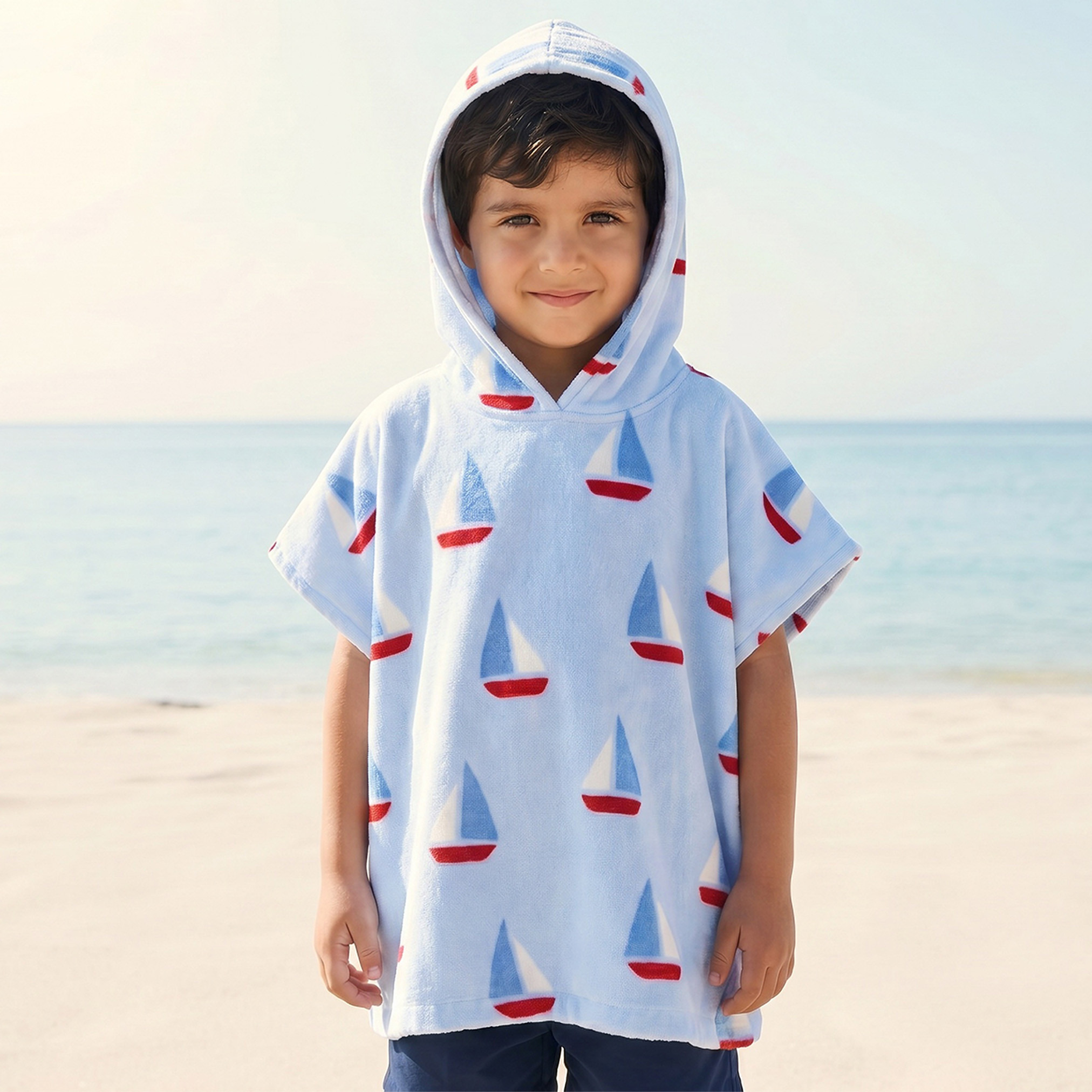 روب حمام قطن بأكمام قصيرة وقبعة وطبعات من جونيورز-boys-clothing-nightwear-image-5
