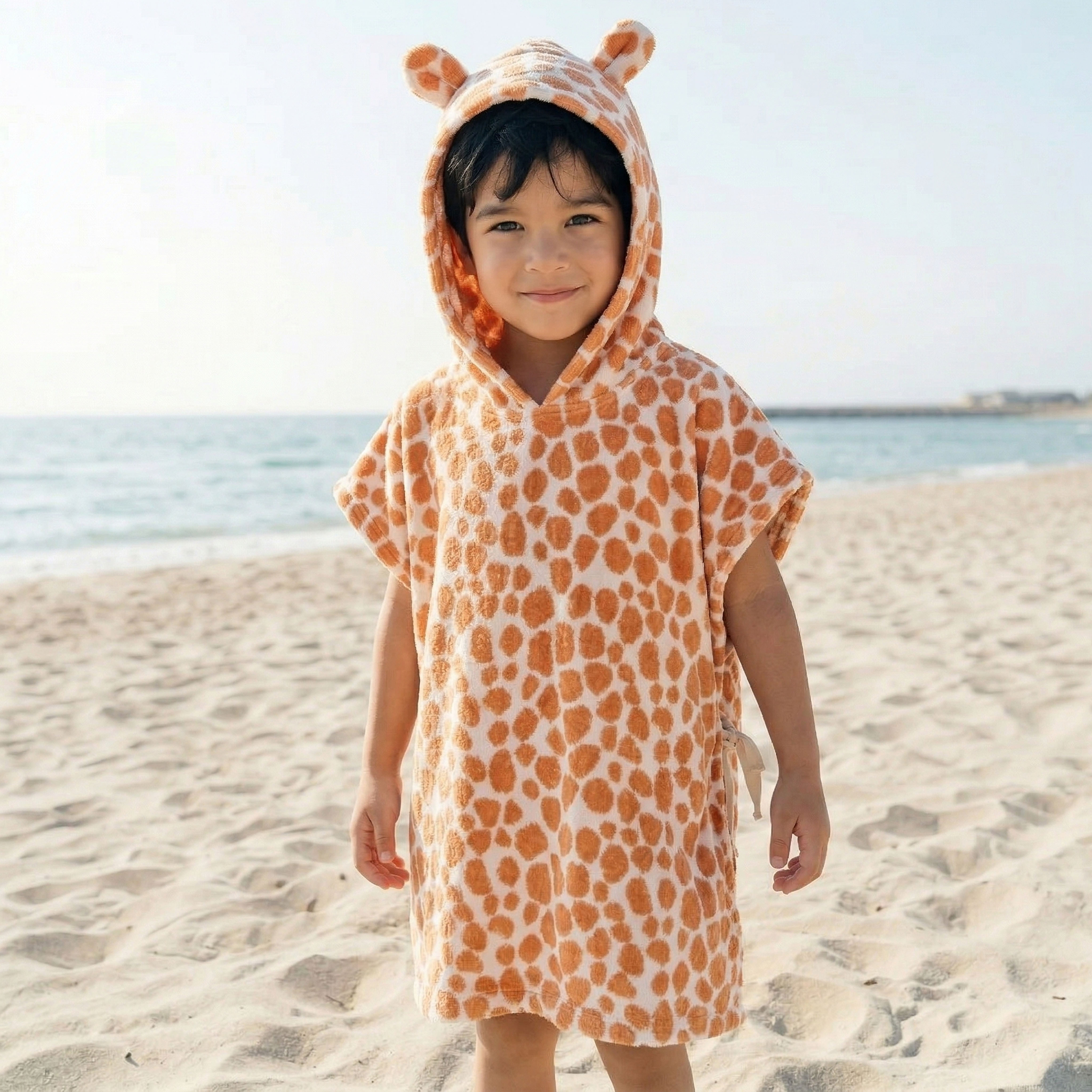 Juniors Cotton Hooded Sleeveless Bathrobe with Print-boys-clothing-nightwear-image-2