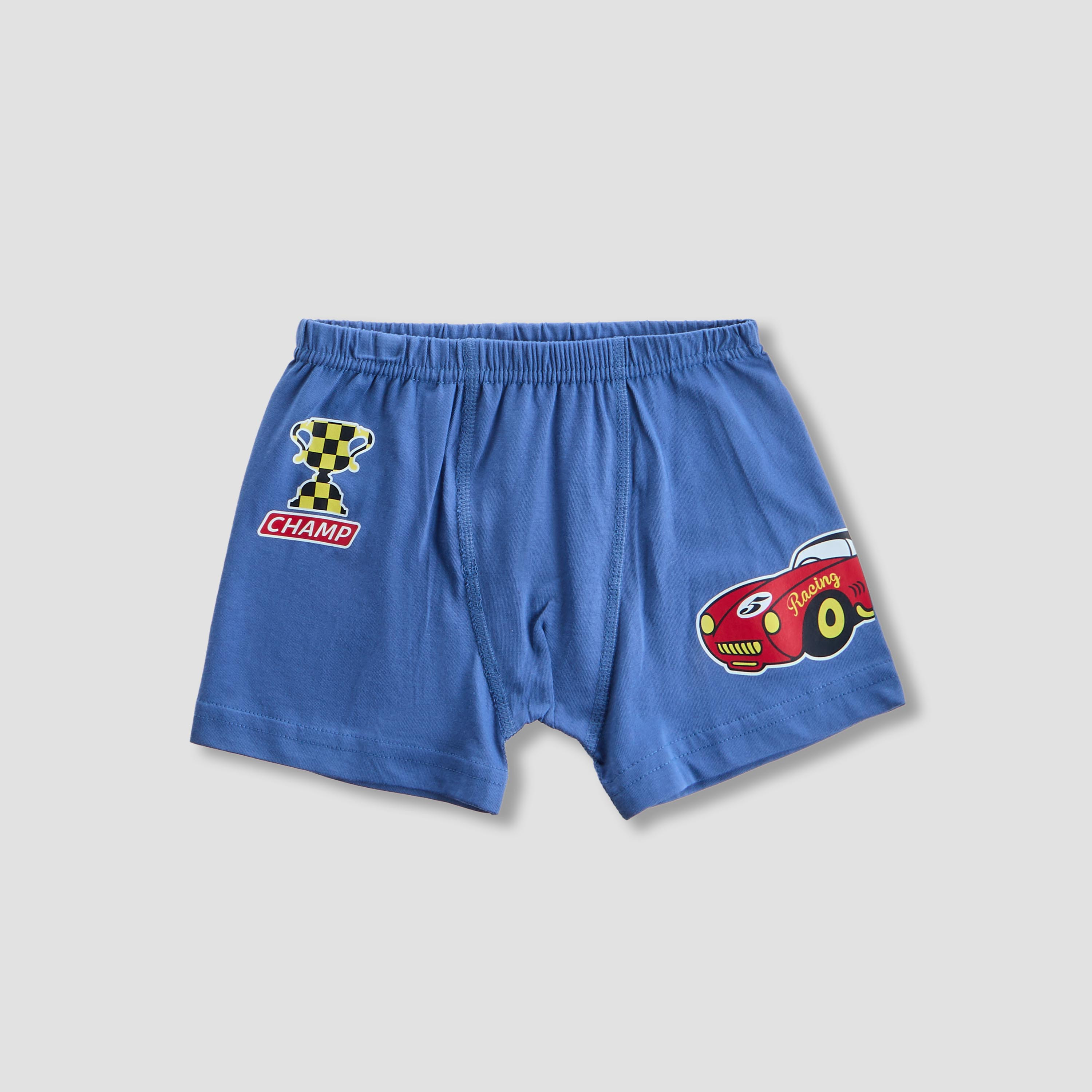 Pack of 5 Juniors Cotton Boxers with Car Print-boys-clothing-innerwear-boxersandbriefs-image-2