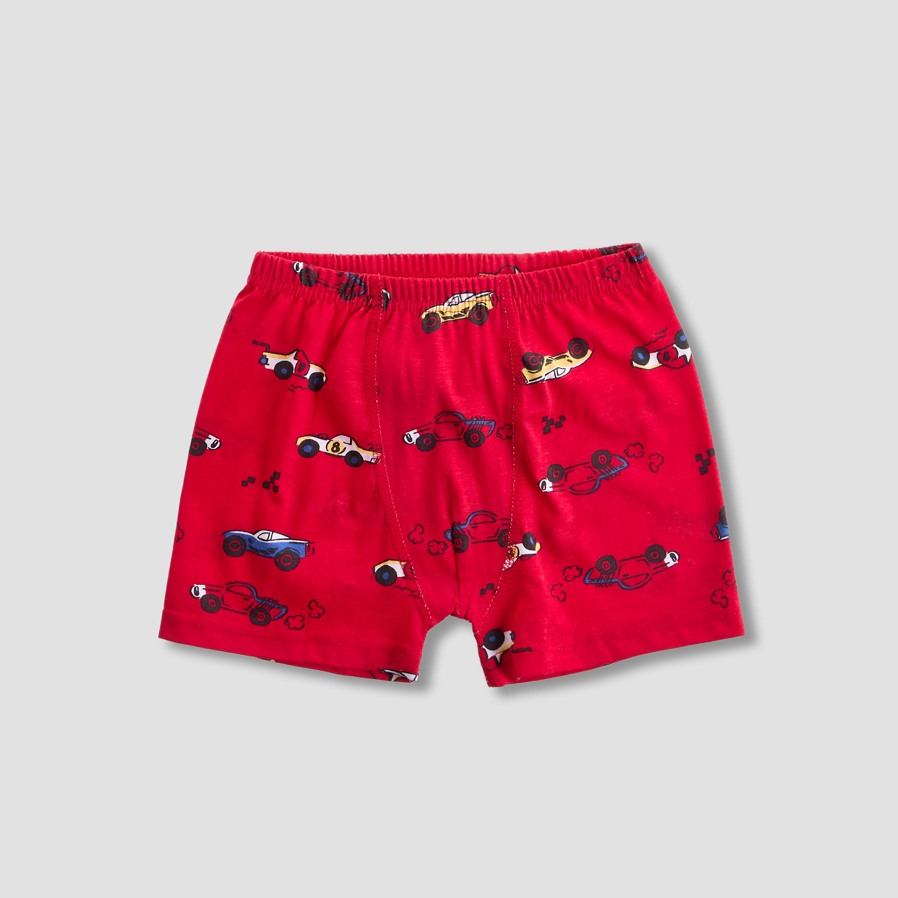 Pack of 5 Juniors Cotton Boxers with Car Print-boys-clothing-innerwear-boxersandbriefs-image-3