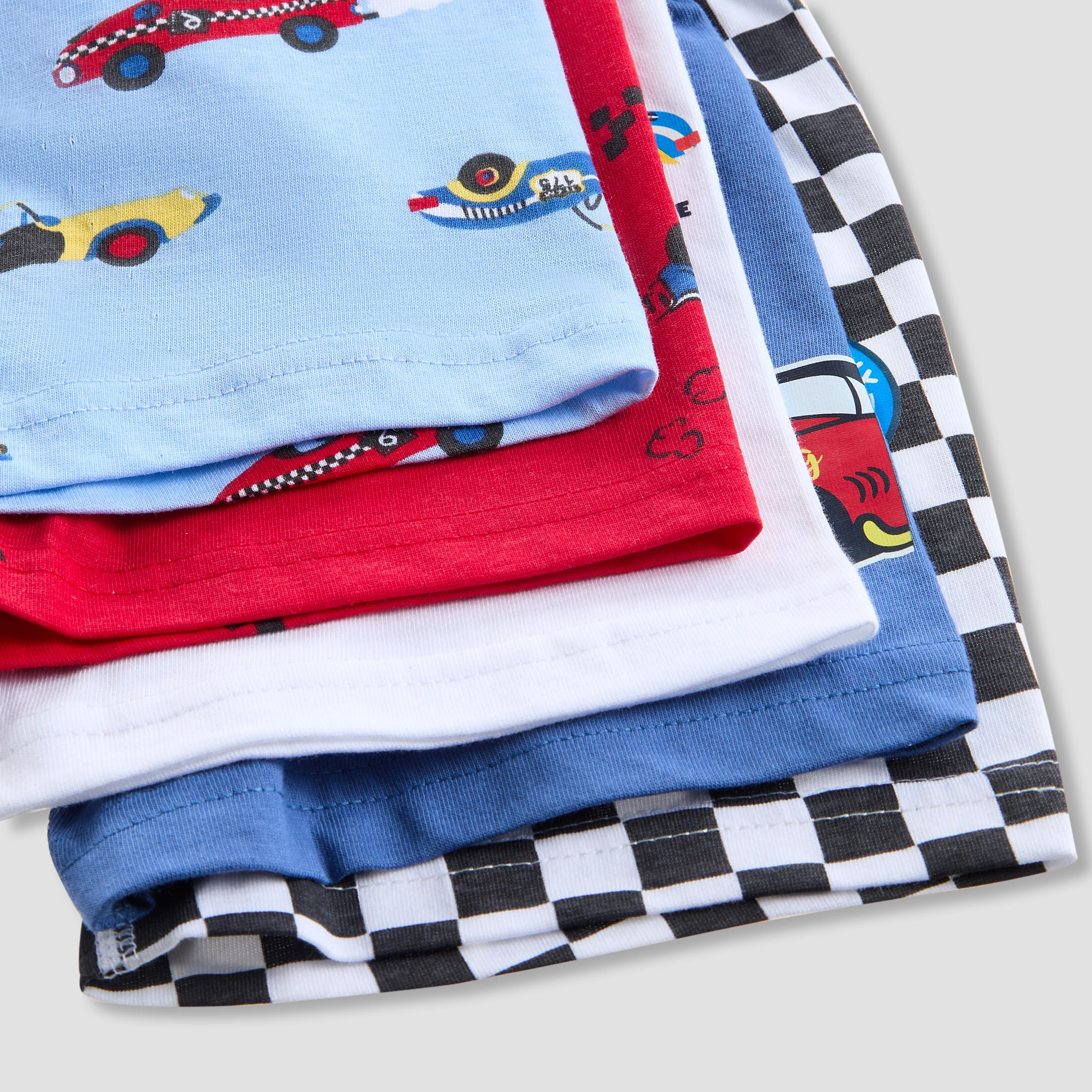 Pack of 5 Juniors Cotton Boxers with Car Print-boys-clothing-innerwear-boxersandbriefs-image-8