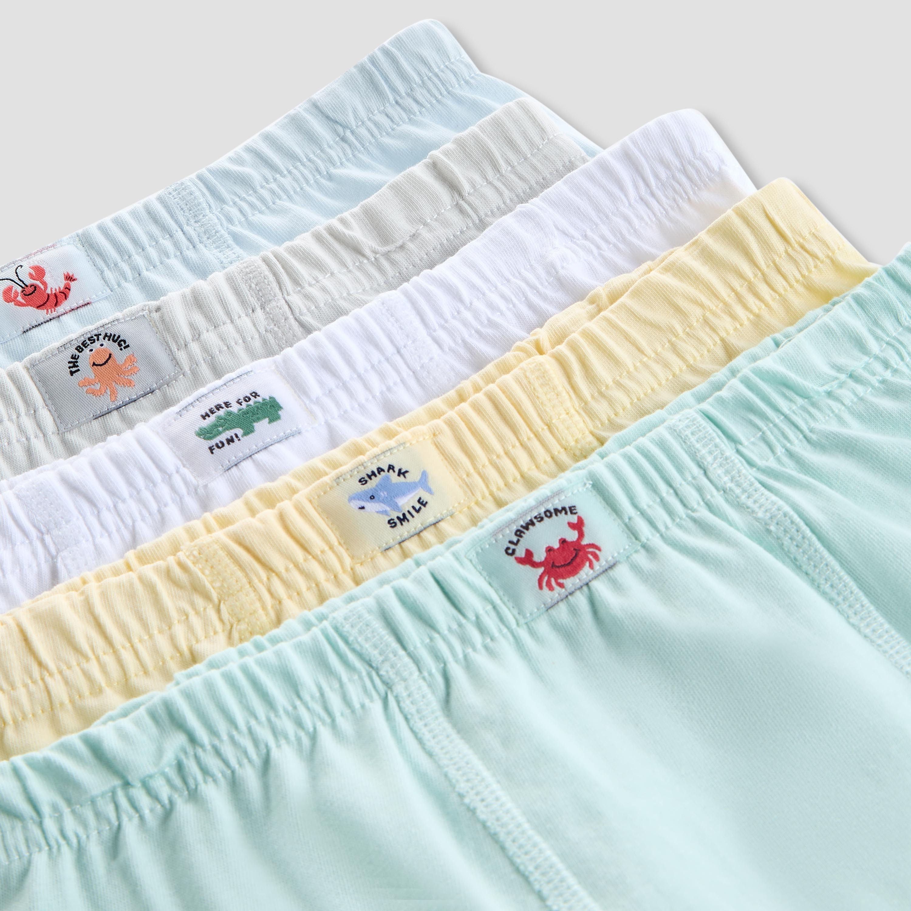 Pack of 5 Juniors Cotton Boxers with Waistband Print-baby-boys-clothing-innerwear-image-7