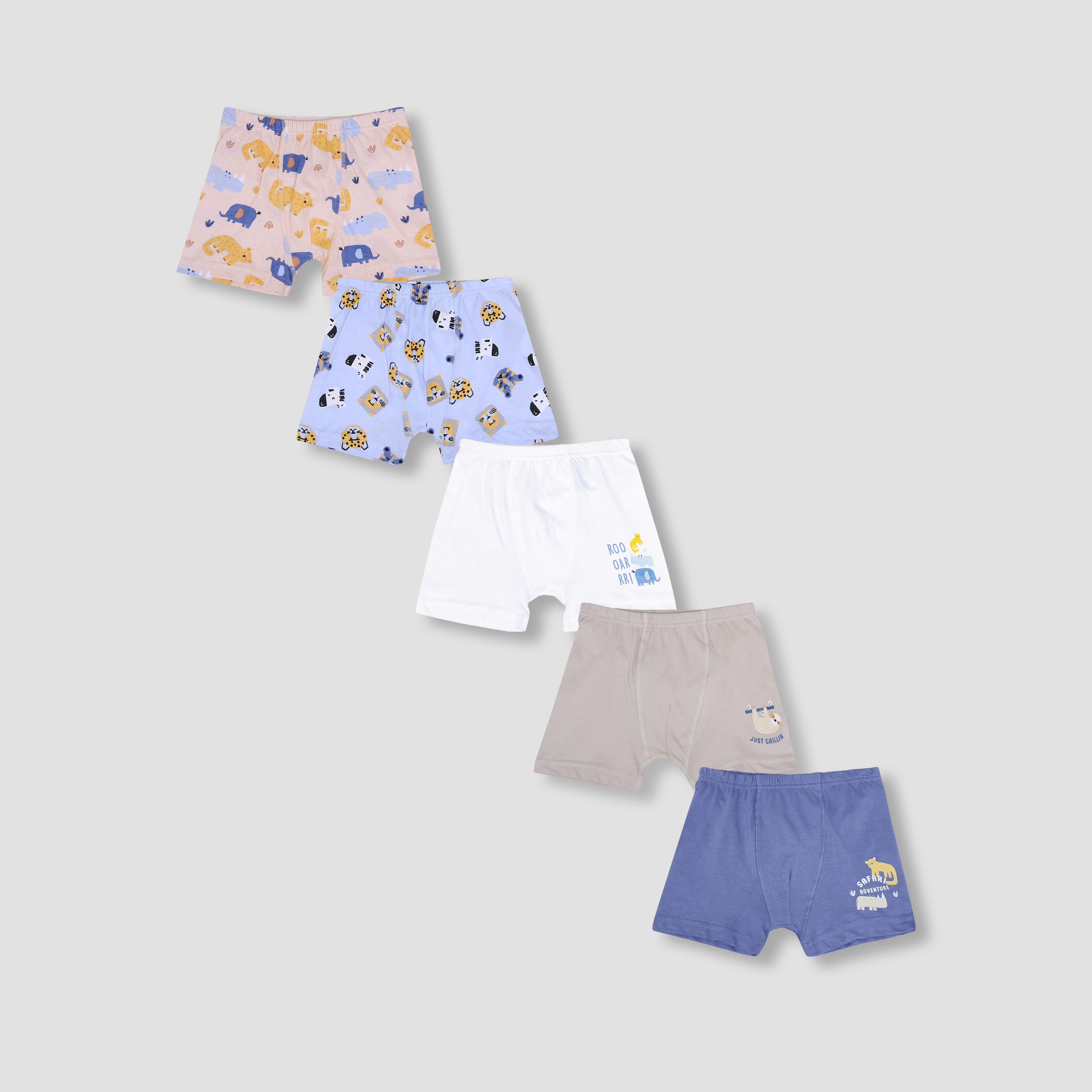 Pack of 5 Juniors Cotton Boxers with Print-boys-clothing-innerwear-boxersandbriefs-image-1