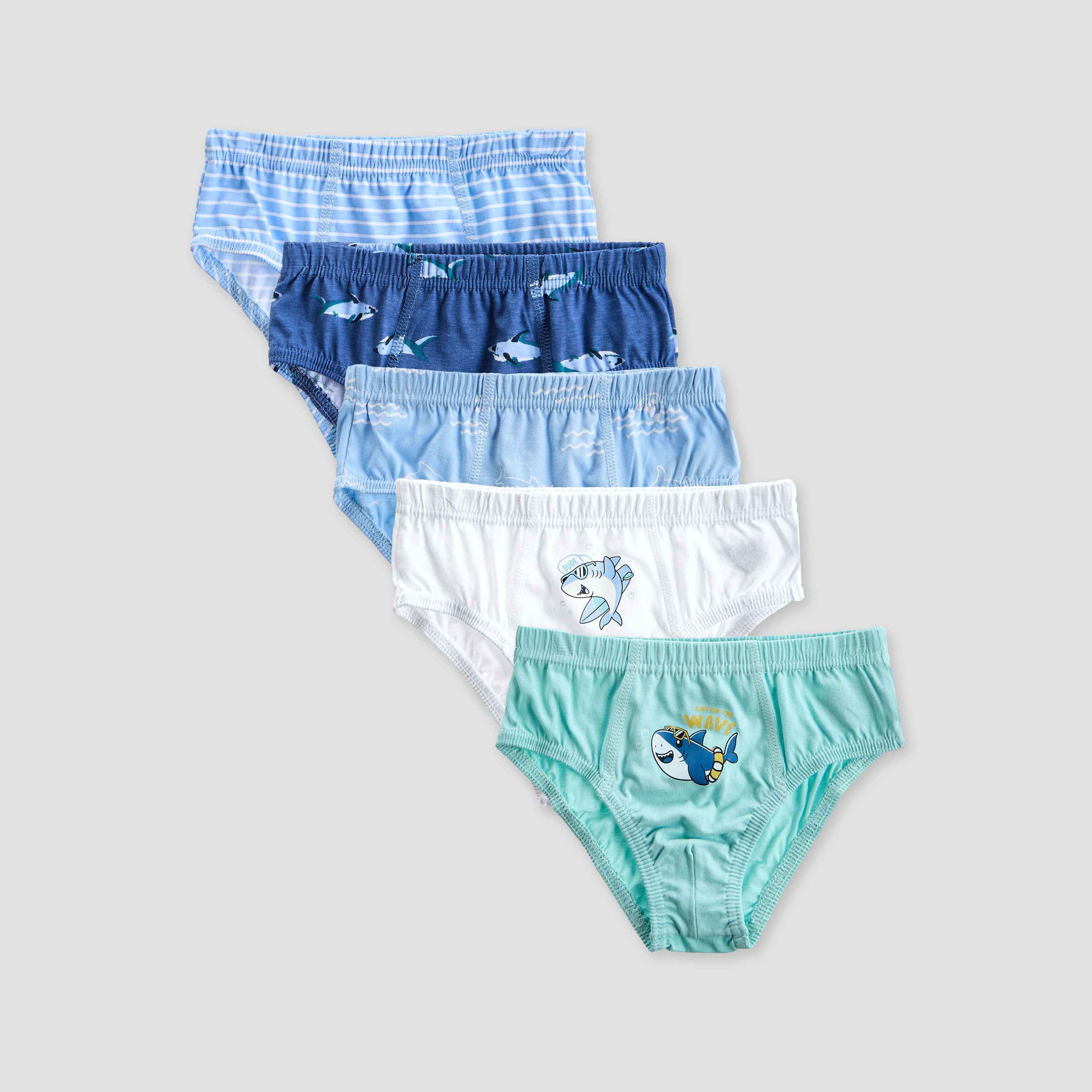 Pack of 5 Juniors Cotton Briefs with Print-boys-clothing-innerwear-boxersandbriefs-image-1