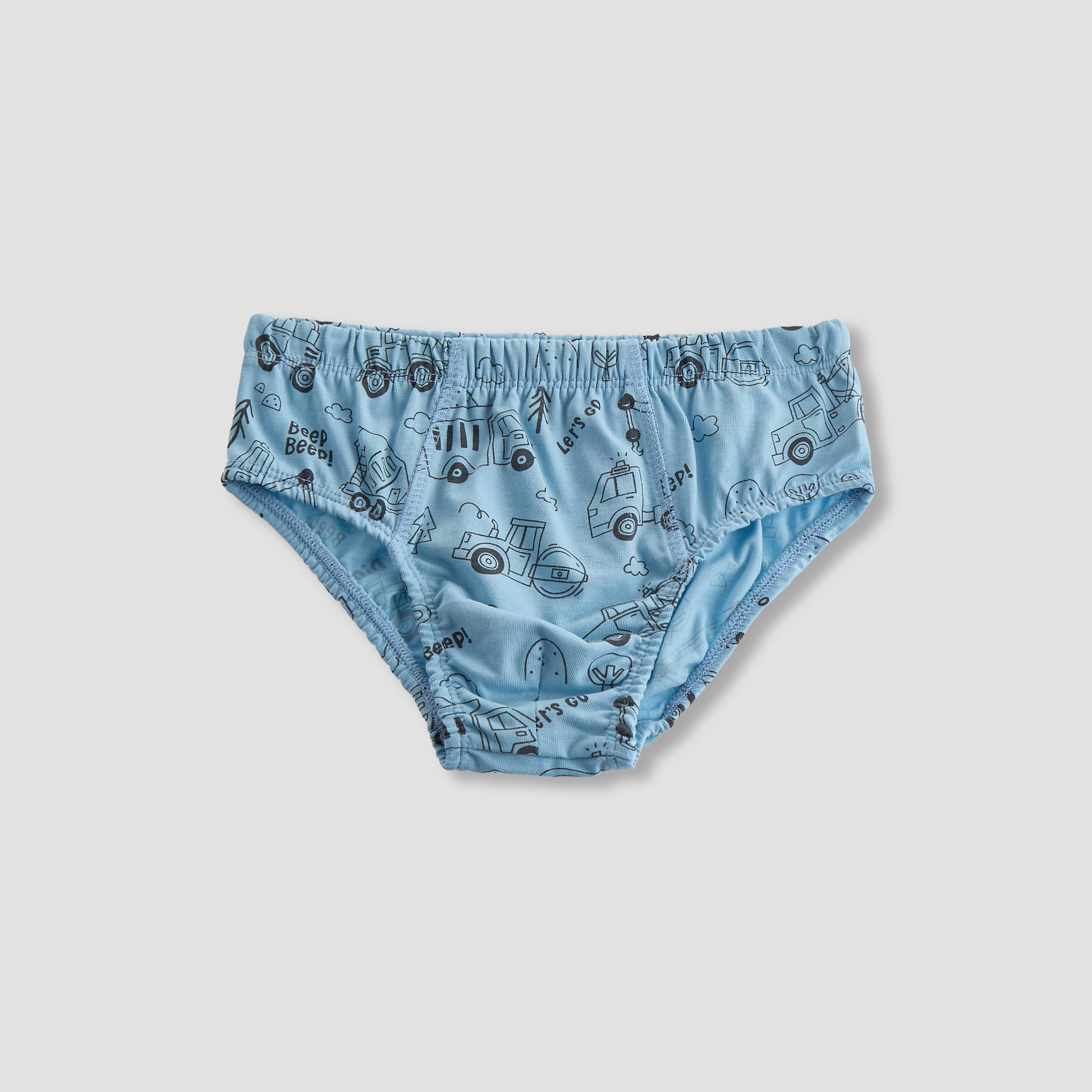 Pack of 5 Juniors Cotton Briefs with Vehicle Print-boys-clothing-innerwear-boxersandbriefs-image-2