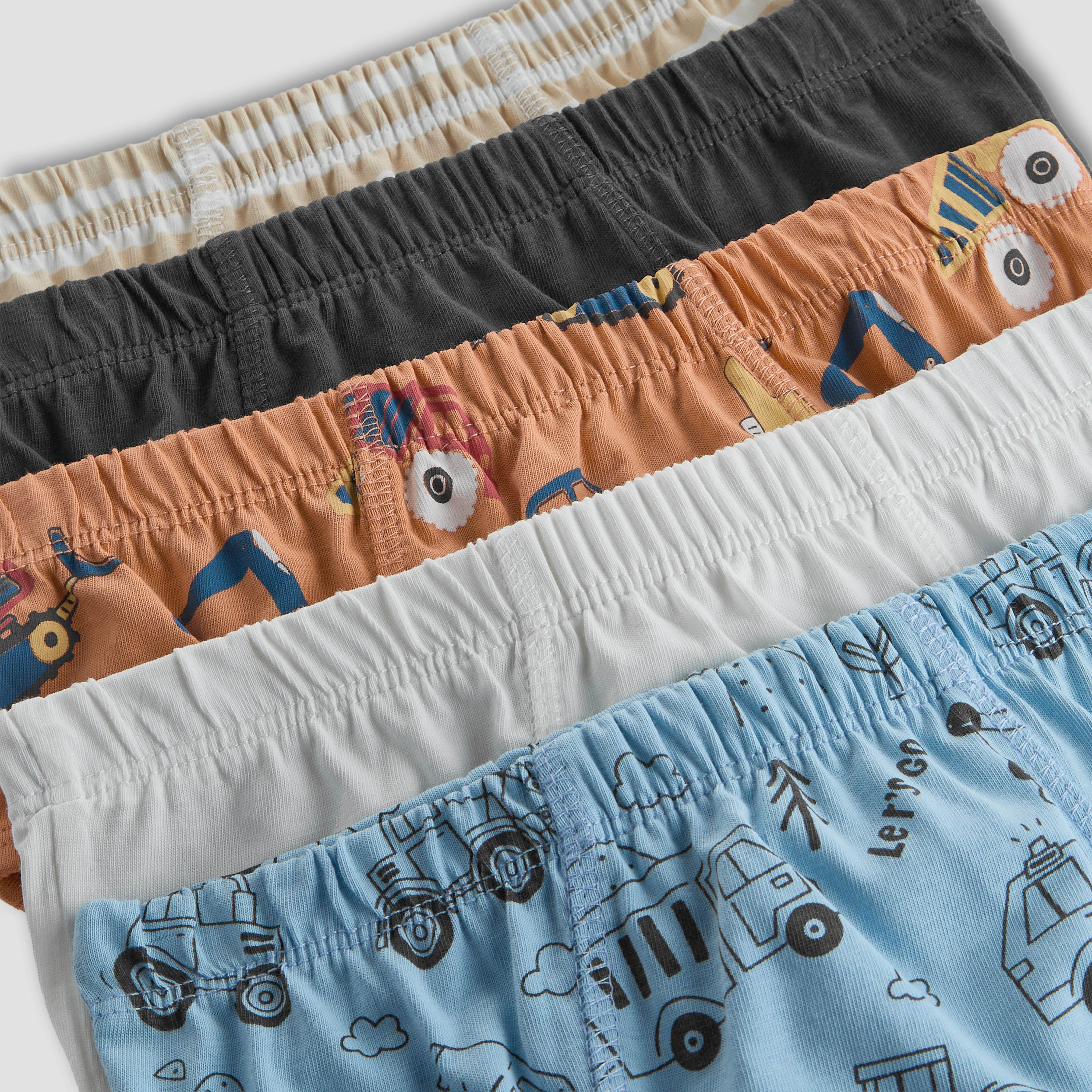 Pack of 5 Juniors Cotton Briefs with Vehicle Print-boys-clothing-innerwear-boxersandbriefs-image-7