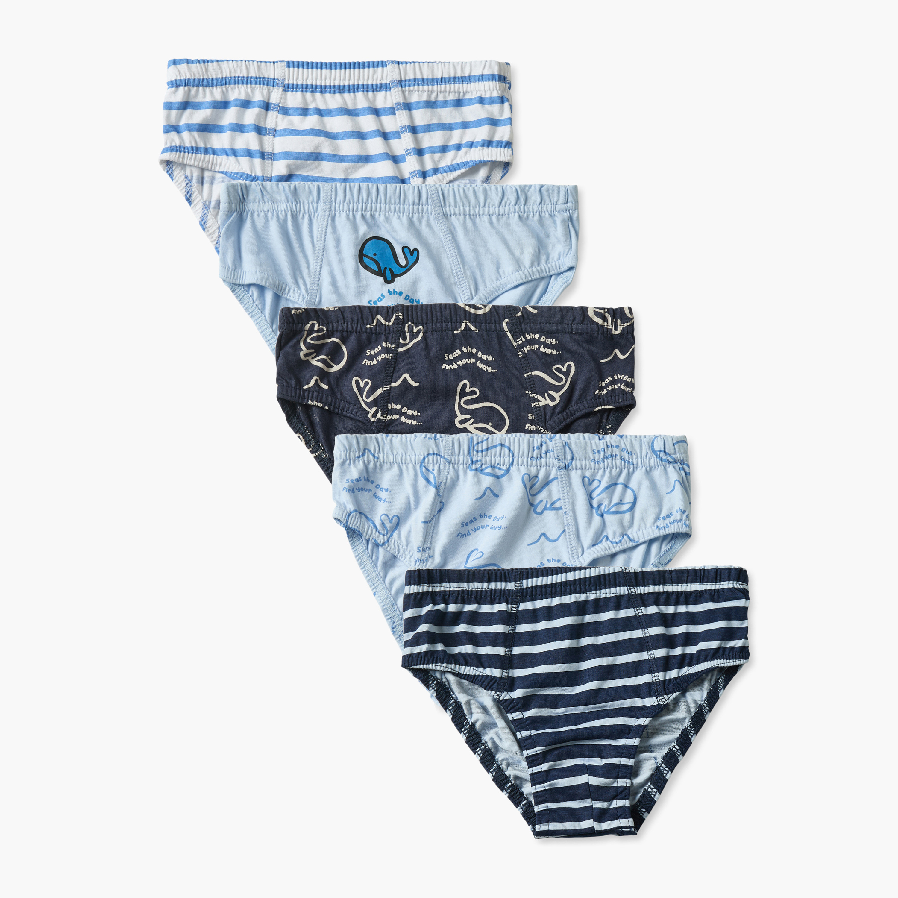 سراويل داخلية قطن بطبعات من جونيورز - طقم من 5 قطع-baby-boys-clothing-innerwear-image-1
