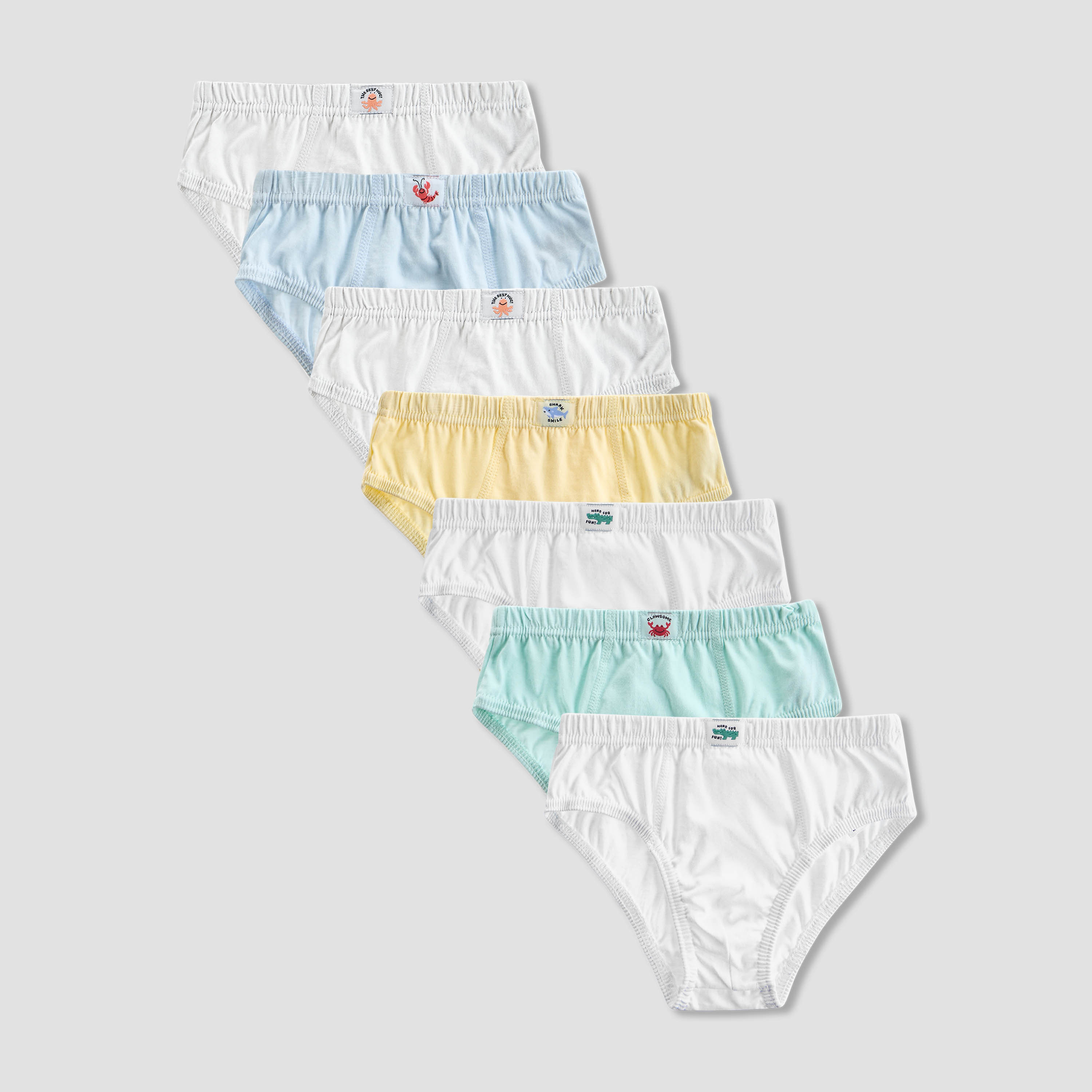 Pack of 7 Juniors Cotton Briefs with Assorted Prints-boys-clothing-innerwear-boxersandbriefs-image-1
