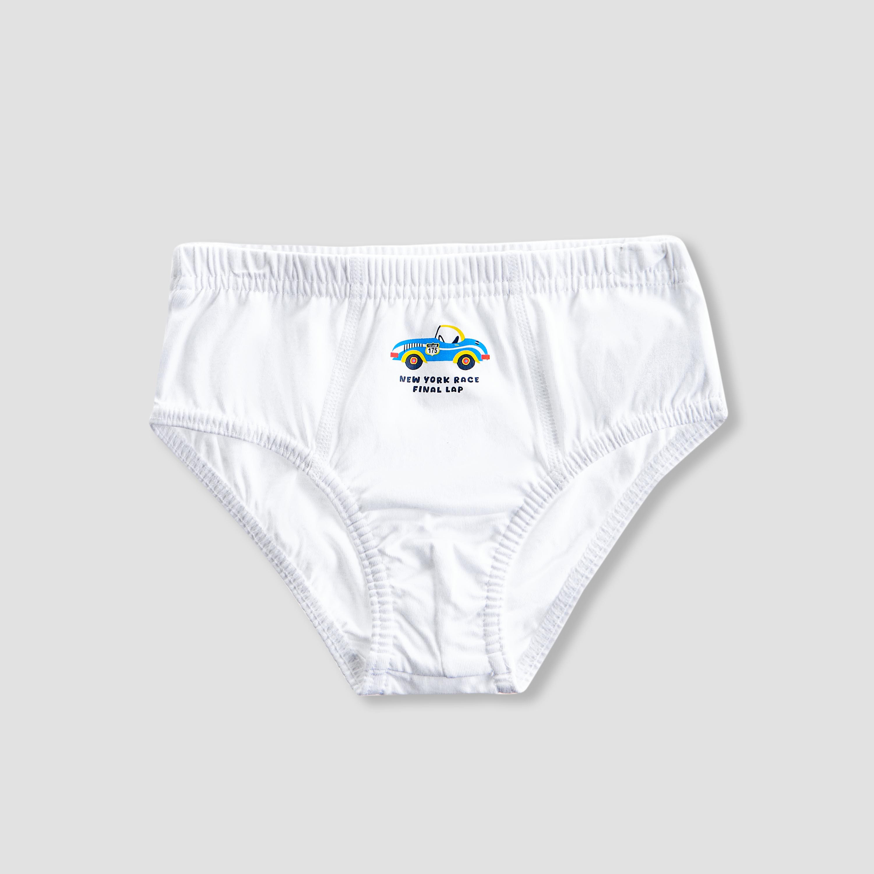 Pack of 7 Juniors Cotton Briefs with Car Print-boys-clothing-innerwear-boxersandbriefs-image-3