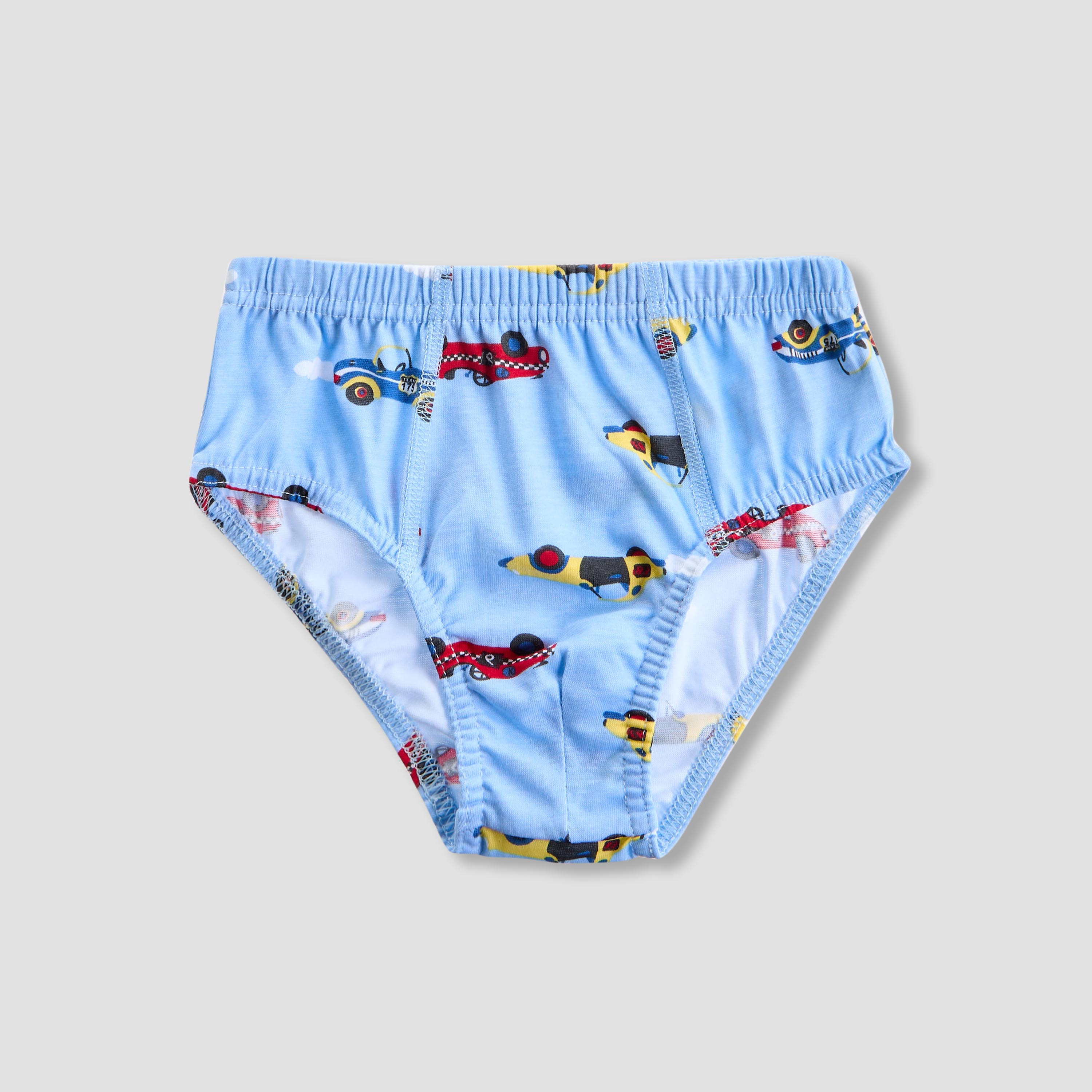 Pack of 7 Juniors Cotton Briefs with Car Print-boys-clothing-innerwear-boxersandbriefs-image-4