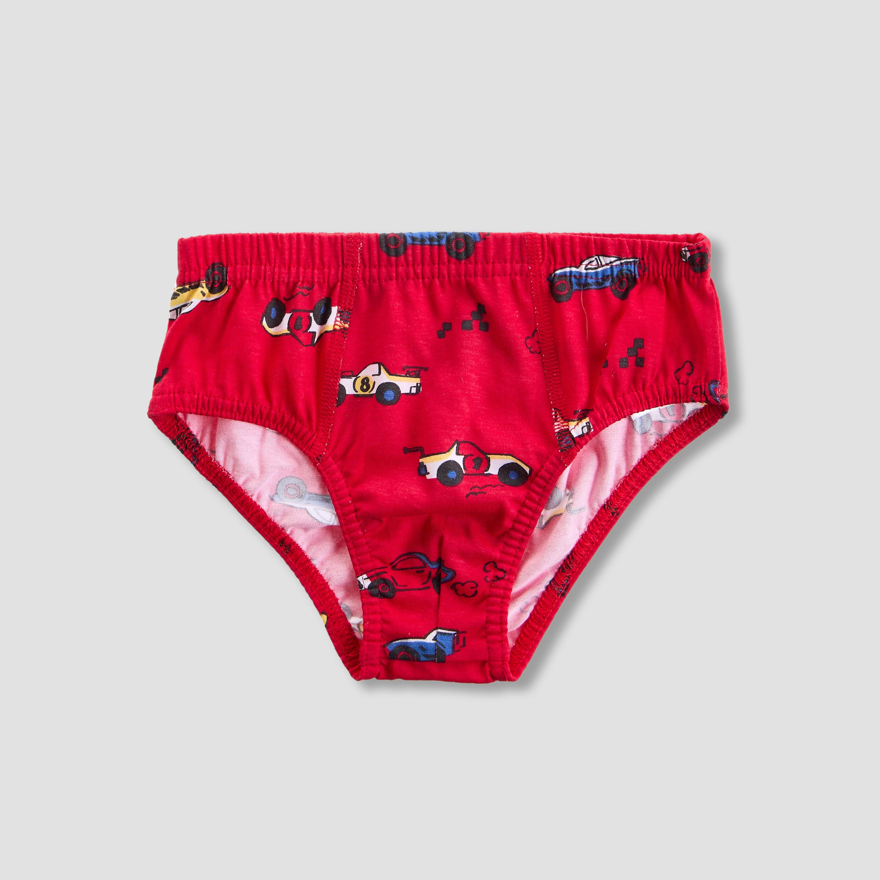 Pack of 7 Juniors Cotton Briefs with Car Print-boys-clothing-innerwear-boxersandbriefs-image-5