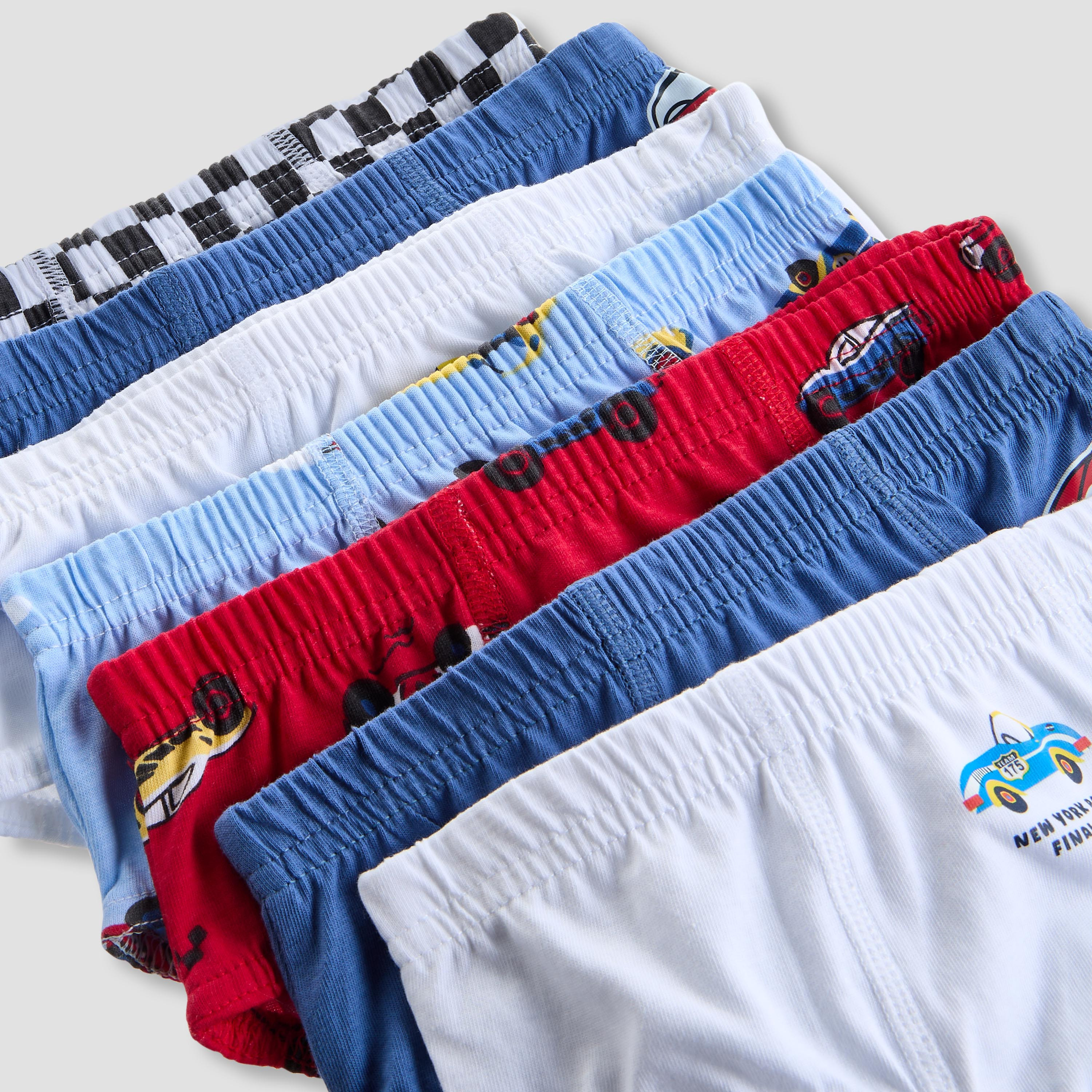 Pack of 7 Juniors Cotton Briefs with Car Print-boys-clothing-innerwear-boxersandbriefs-image-7