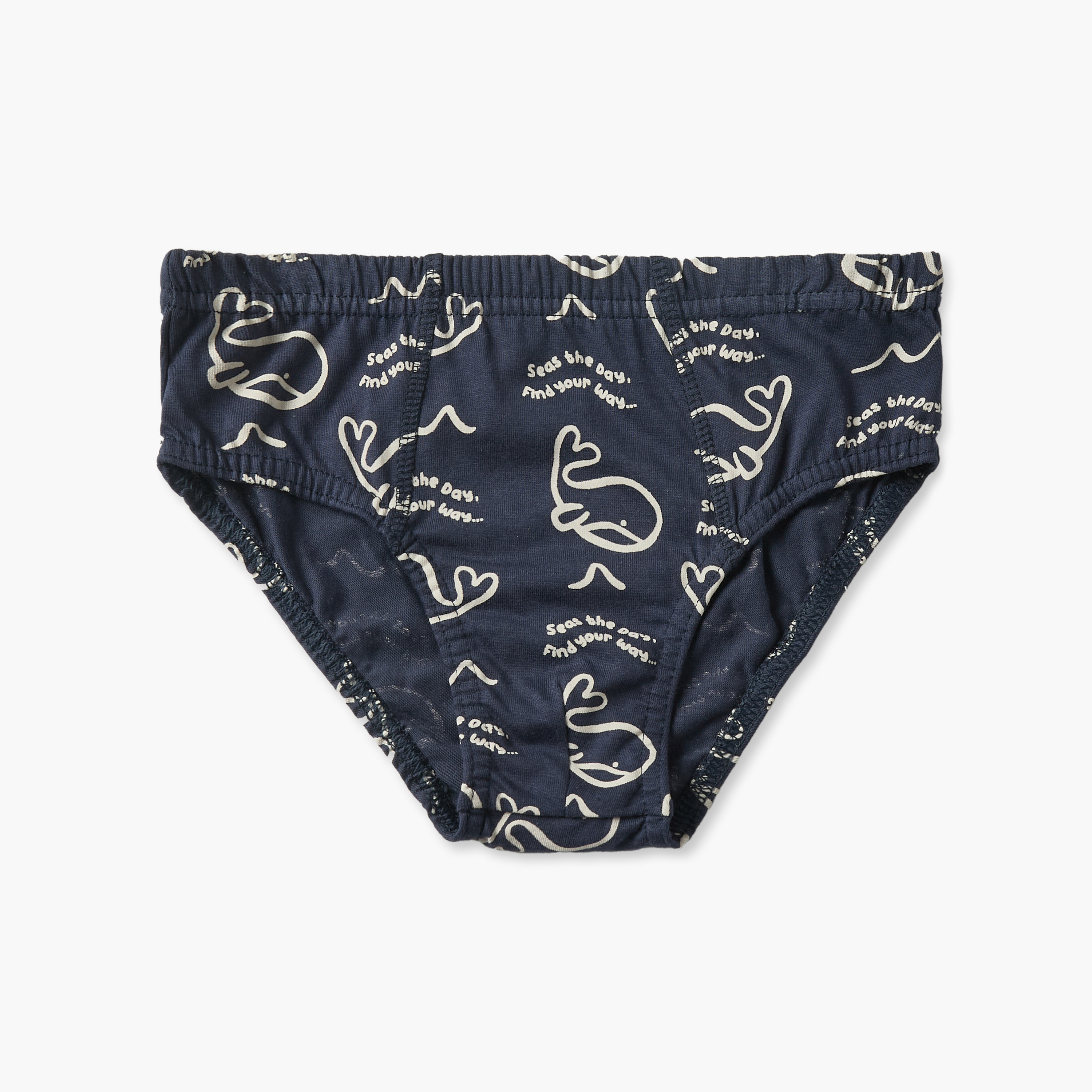 Pack of 7 Juniors Cotton Briefs with Whale Print-baby-boys-clothing-innerwear-image-2
