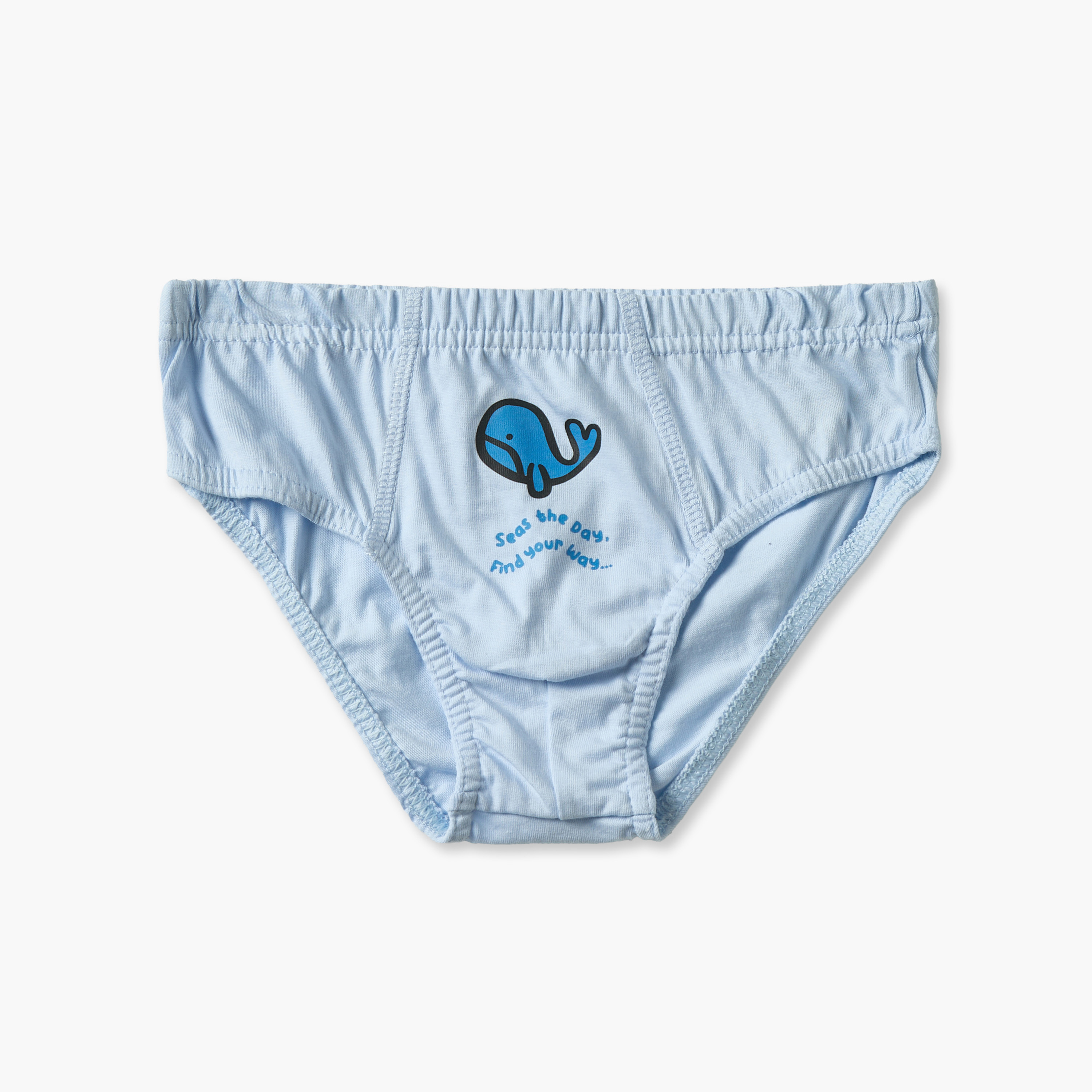 Pack of 7 Juniors Cotton Briefs with Whale Print-baby-boys-clothing-innerwear-image-6