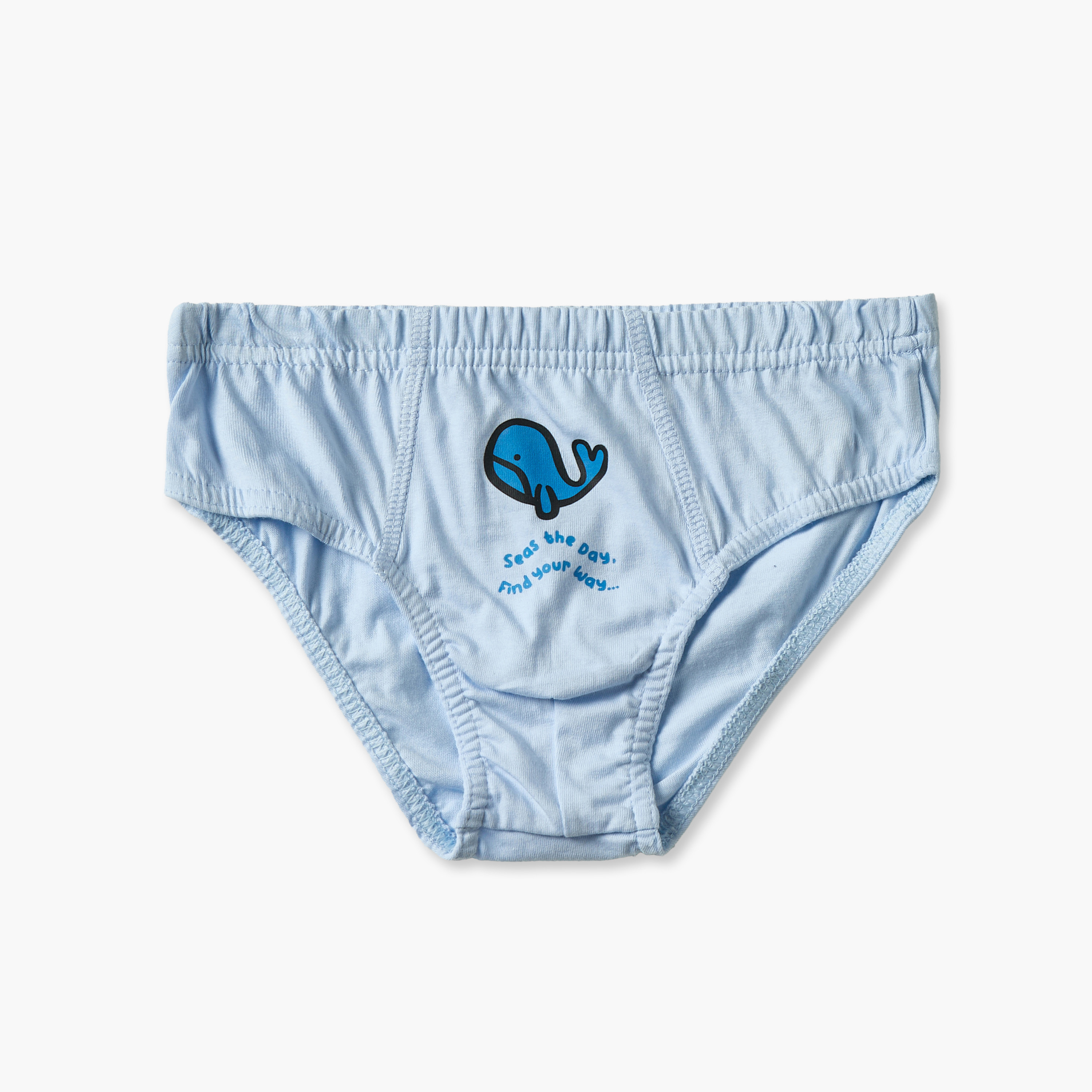 Pack of 7 Juniors Cotton Briefs with Whale Print-baby-boys-clothing-innerwear-image-7