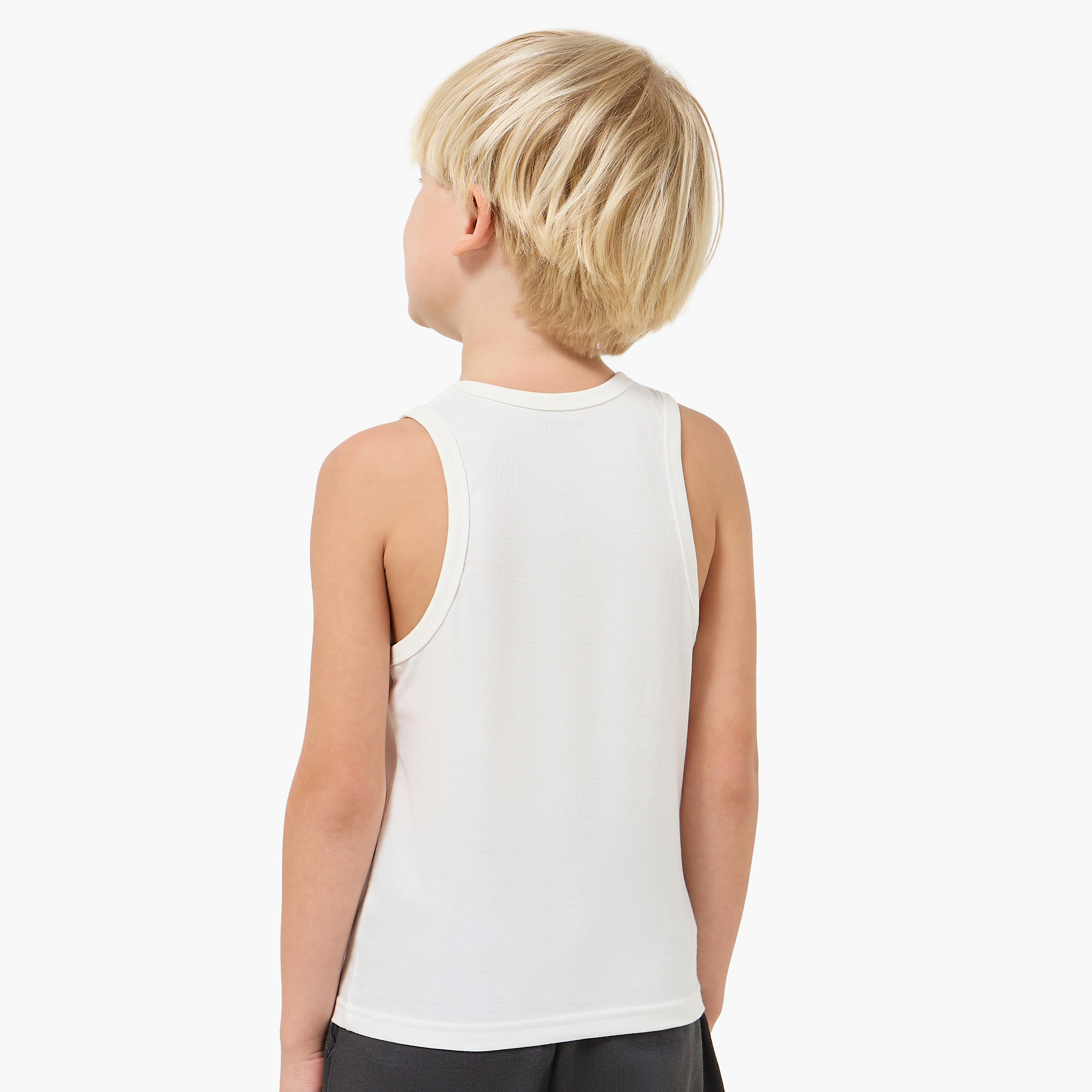Pack of 3 Juniors Cotton Round Neck Vest with Print-boys-clothing-innerwear-vests-image-5