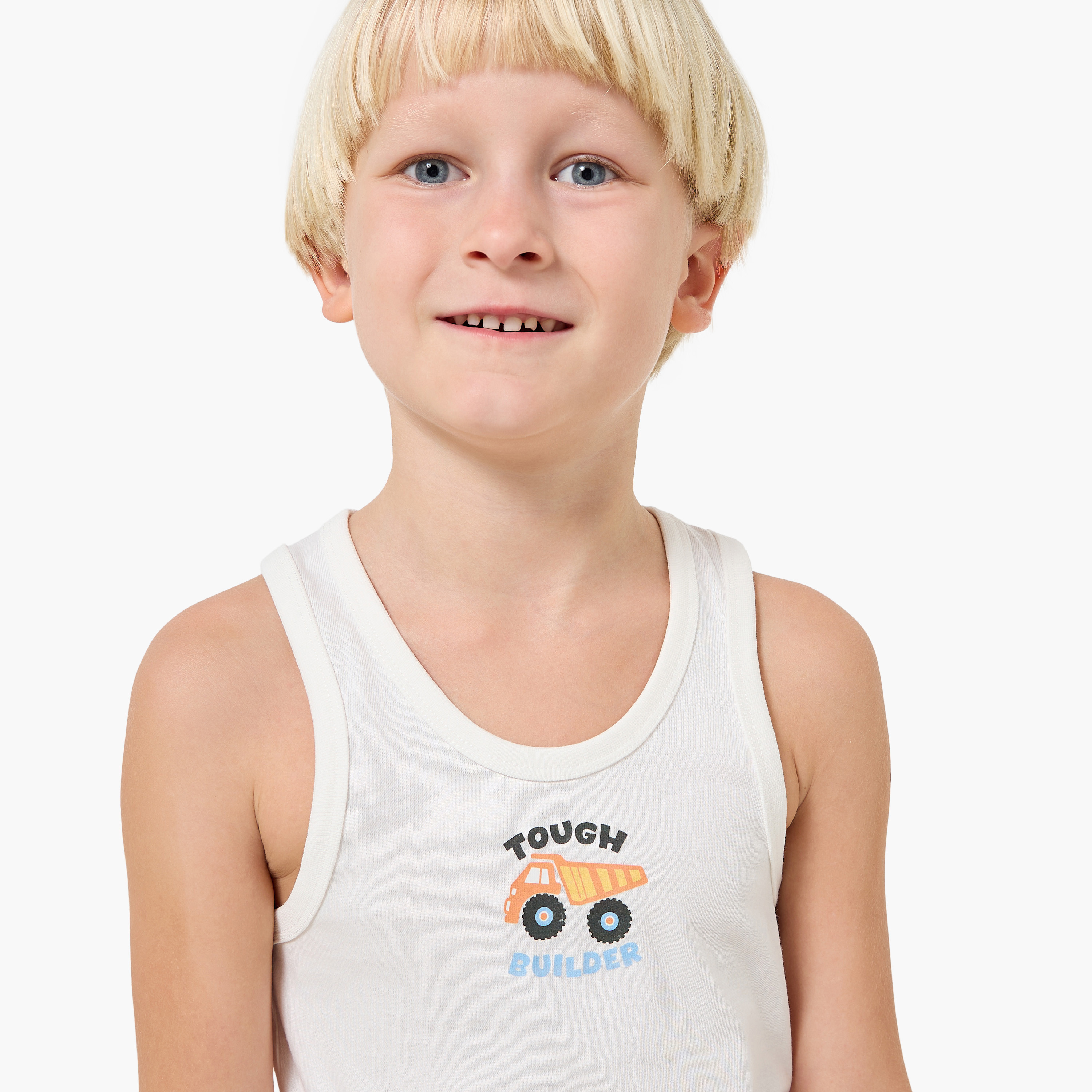 Pack of 3 Juniors Cotton Round Neck Vest with Print-boys-clothing-innerwear-vests-image-6