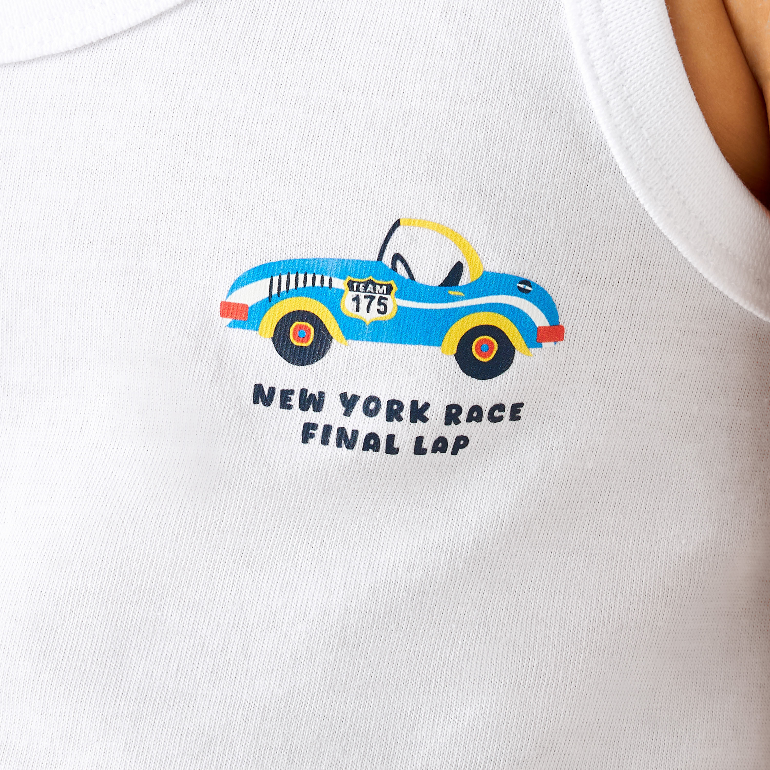 Pack of 3 Juniors Cotton Round Neck Vests with Car Print-boys-clothing-innerwear-vests-image-7