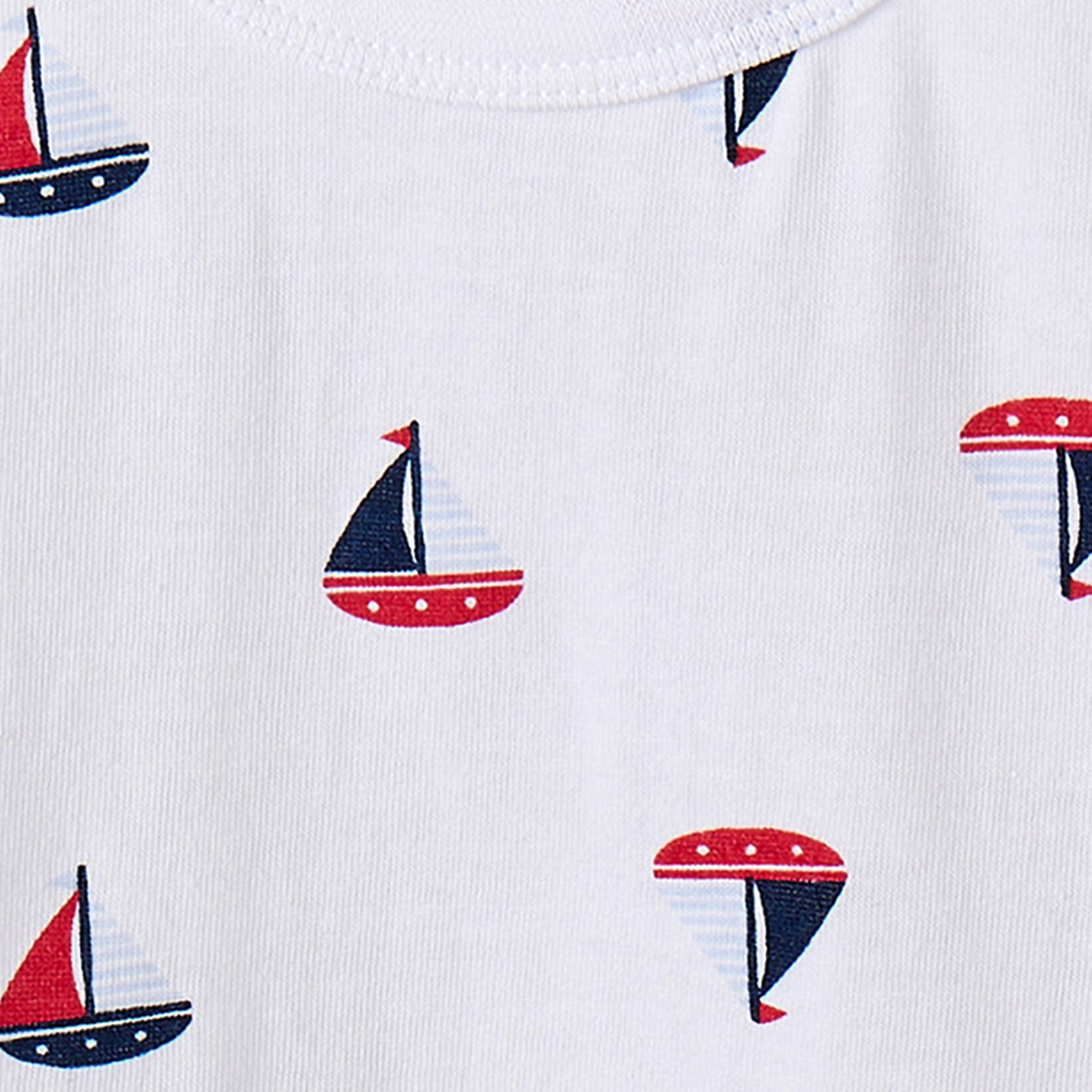 طقم قطن فيست بياقة مستديرة وبنطلون بيجاما بطبعات من جونيورز-baby-boys-clothing-innerwear-image-5