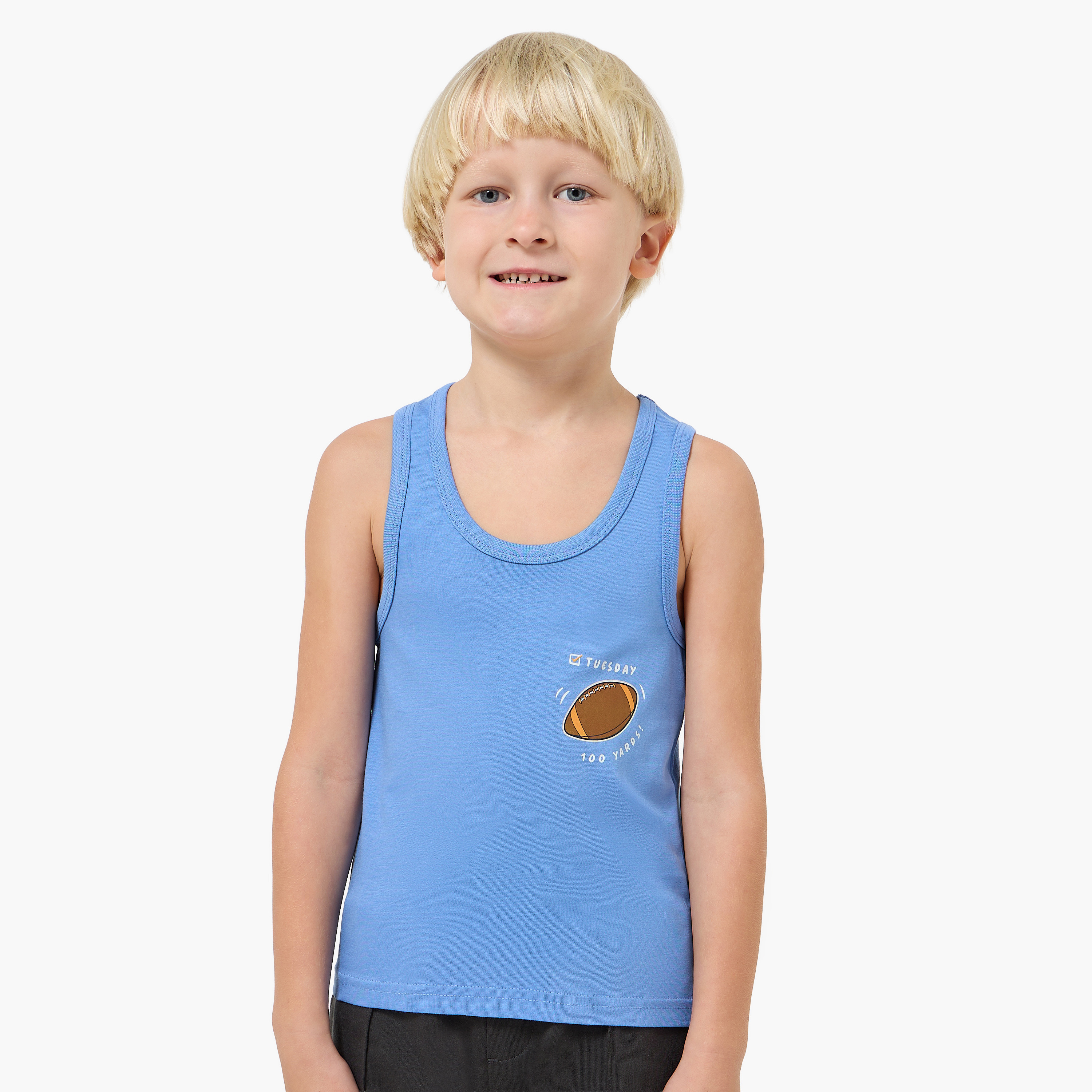 Pack of 7 Juniors Cotton Round Neck Vest with Print-baby-boys-clothing-innerwear-image-4