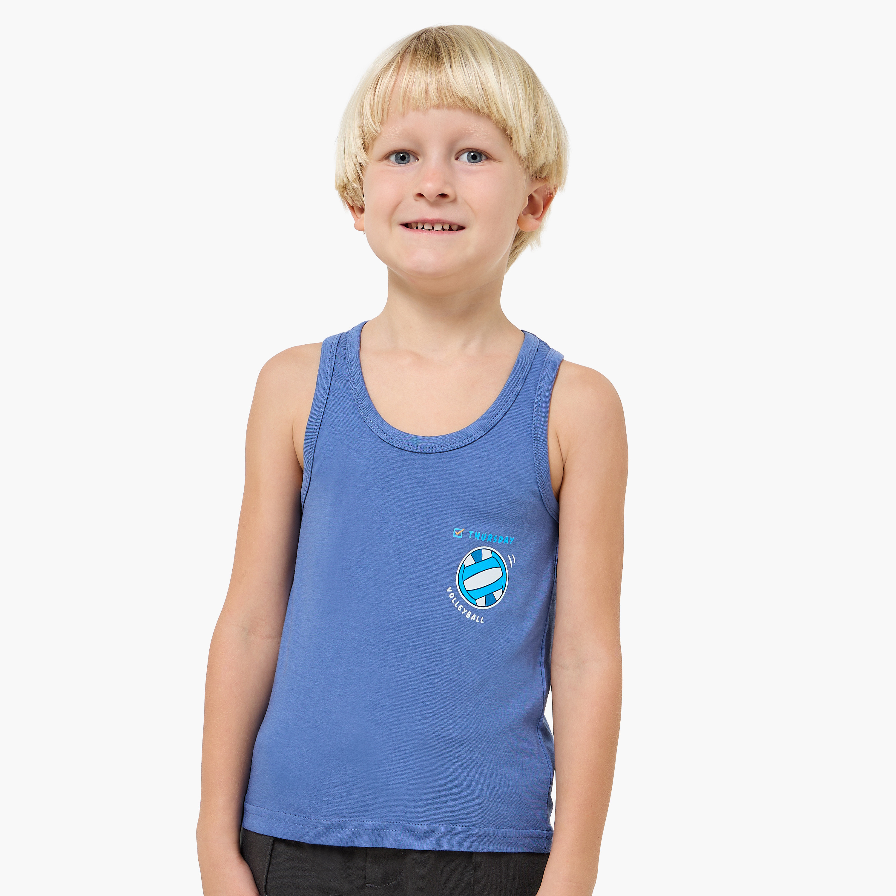 Pack of 7 Juniors Cotton Round Neck Vest with Print-baby-boys-clothing-innerwear-image-5