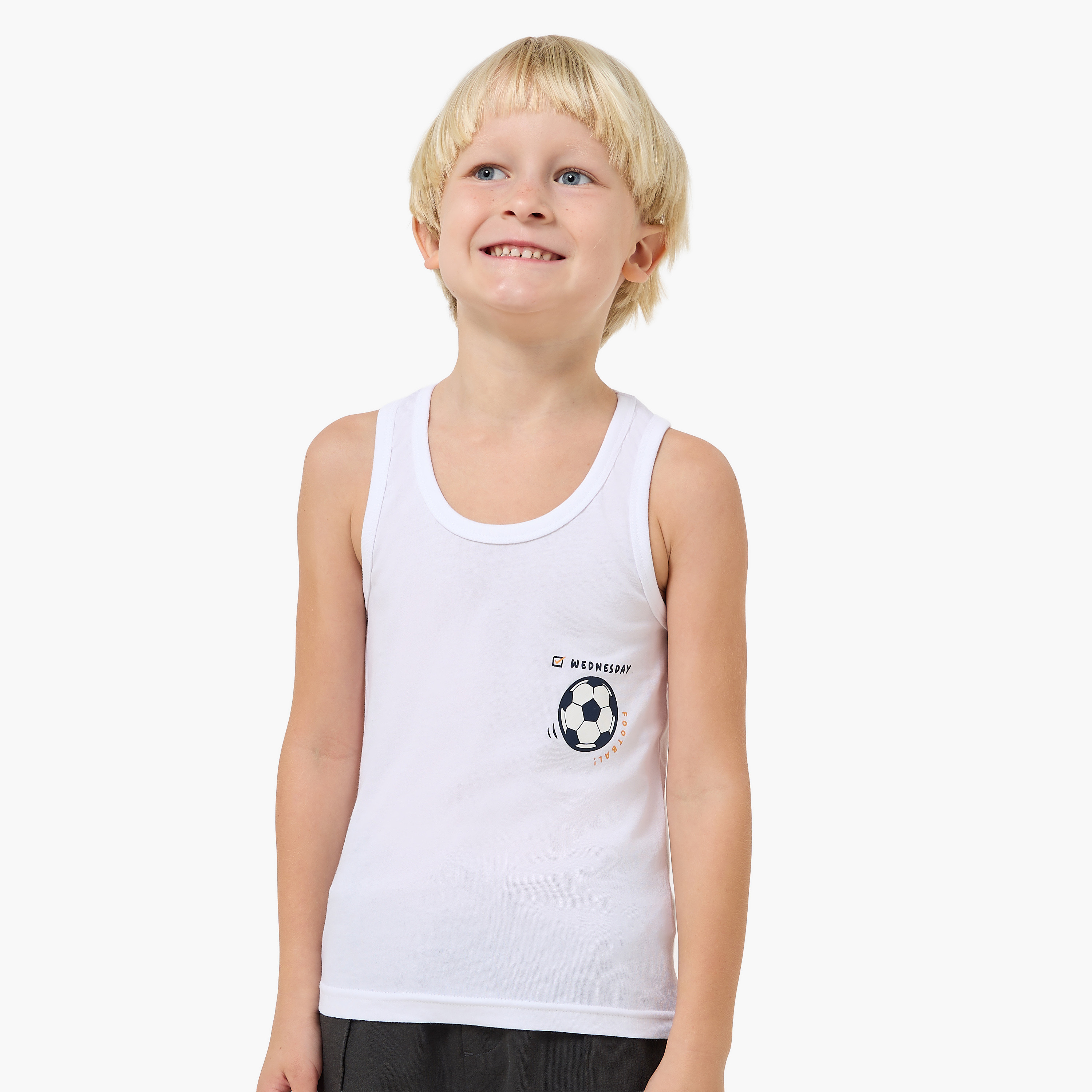 Pack of 7 Juniors Cotton Round Neck Vest with Print-baby-boys-clothing-innerwear-image-7