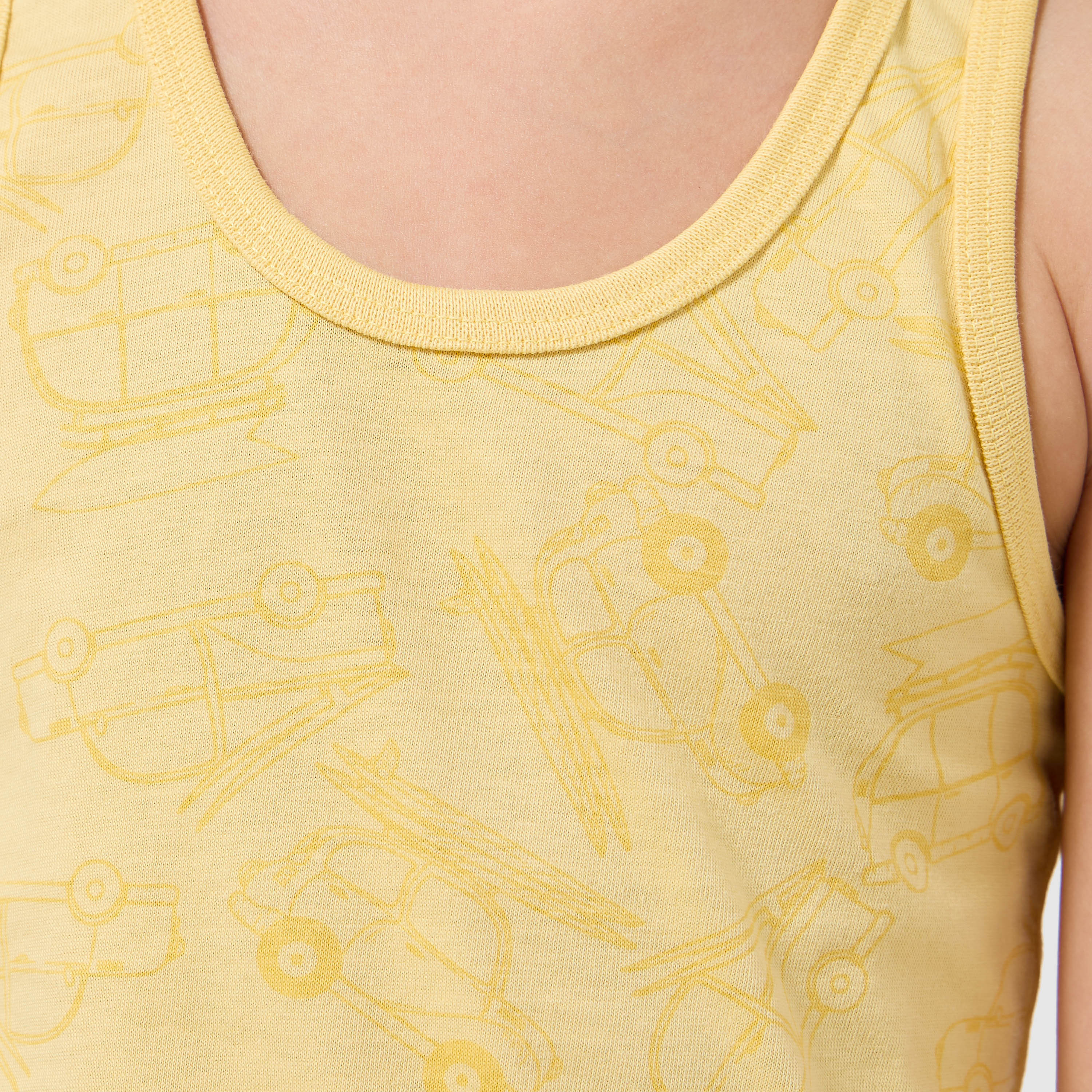 Pack of 7 Juniors Cotton Round Neck Vest with Print-boys-clothing-innerwear-vests-image-11