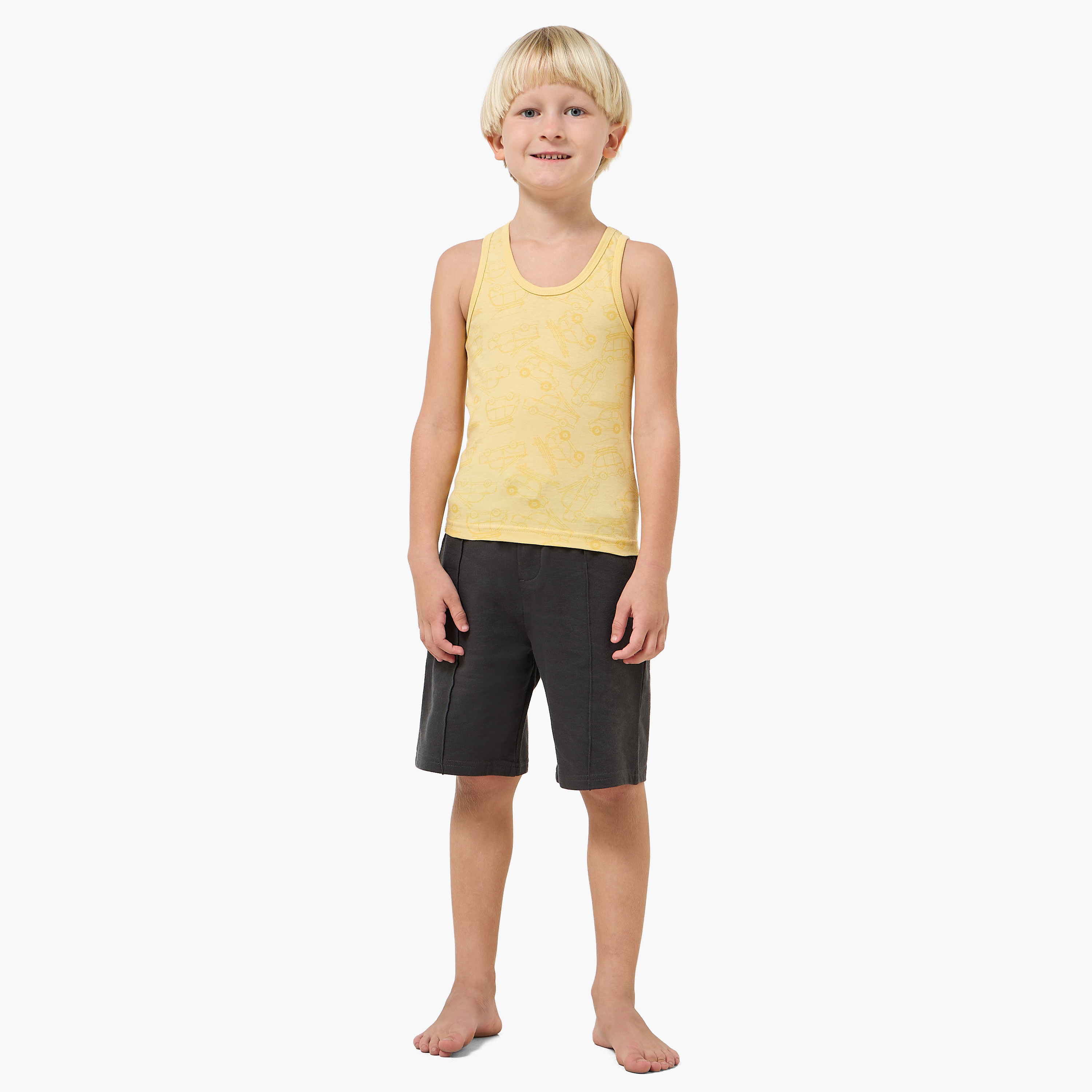 Pack of 7 Juniors Cotton Round Neck Vest with Print-boys-clothing-innerwear-vests-image-12