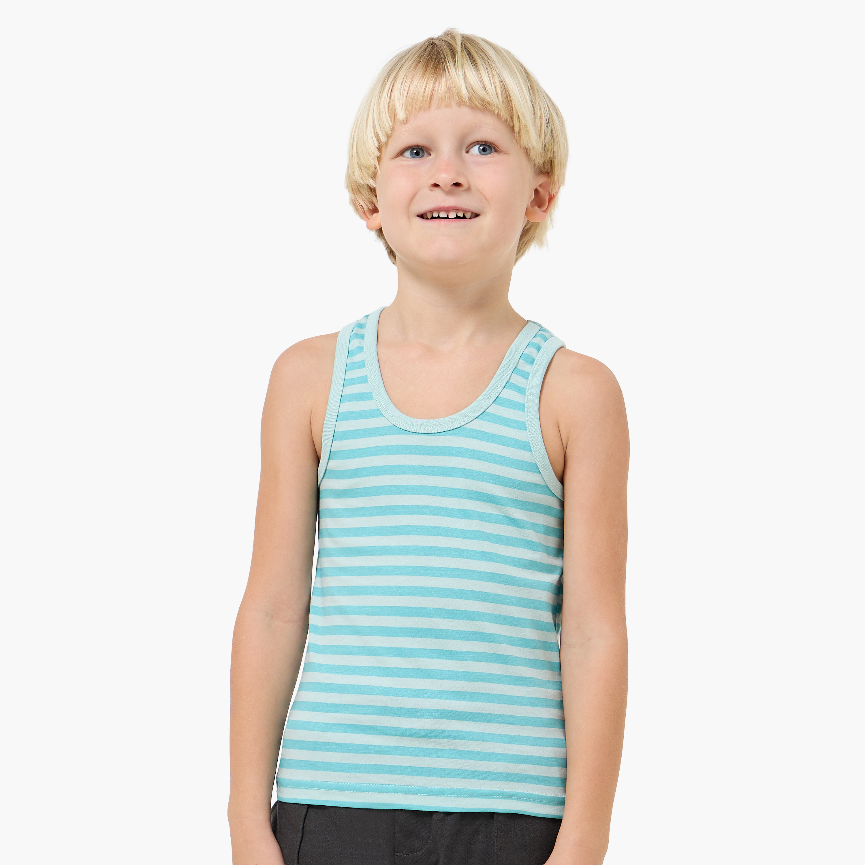 Pack of 7 Juniors Cotton Round Neck Vest with Print-boys-clothing-innerwear-vests-image-6