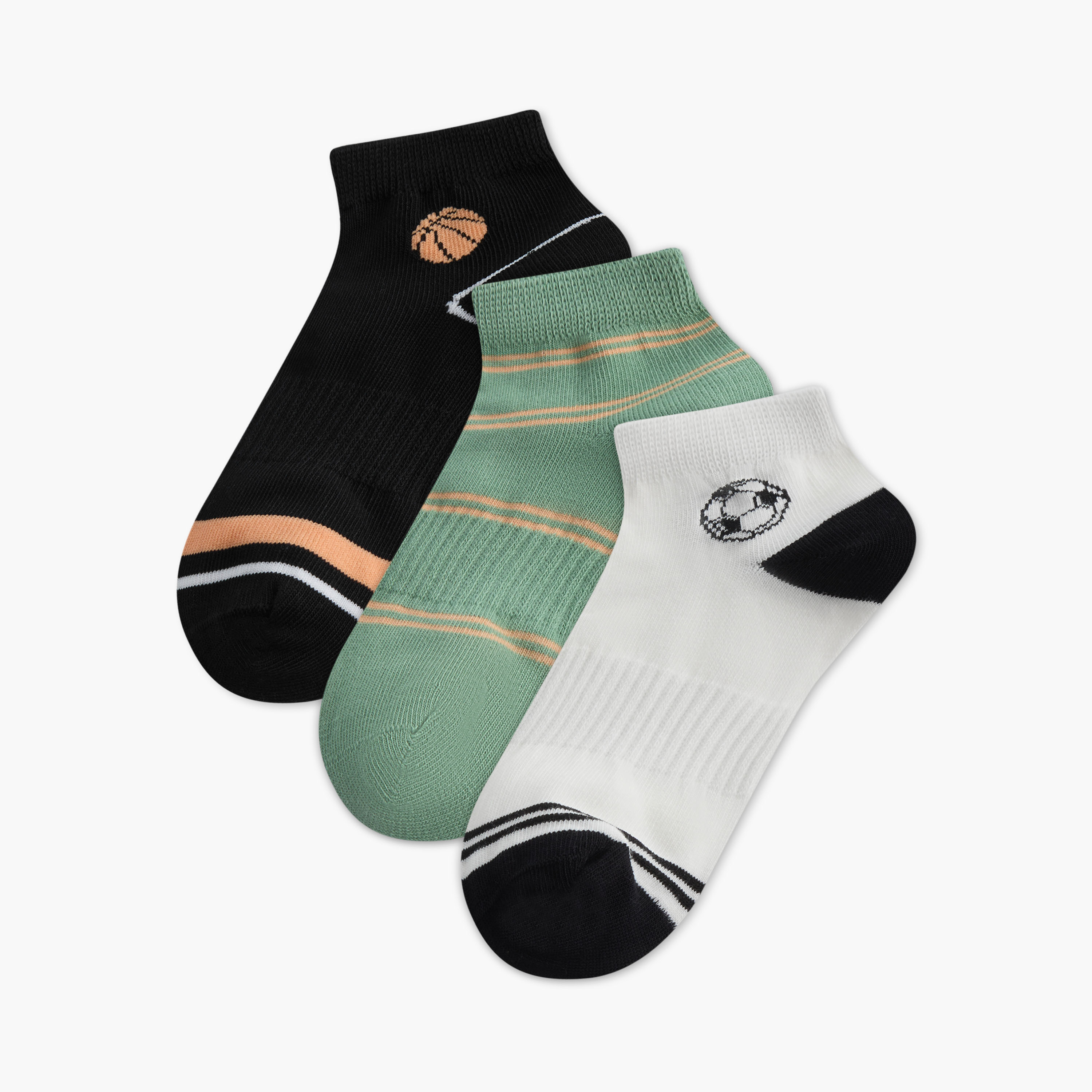 Pack of 3 Juniors Baby Boys Socks Ankle Length-boys-accessories-socks-image-1