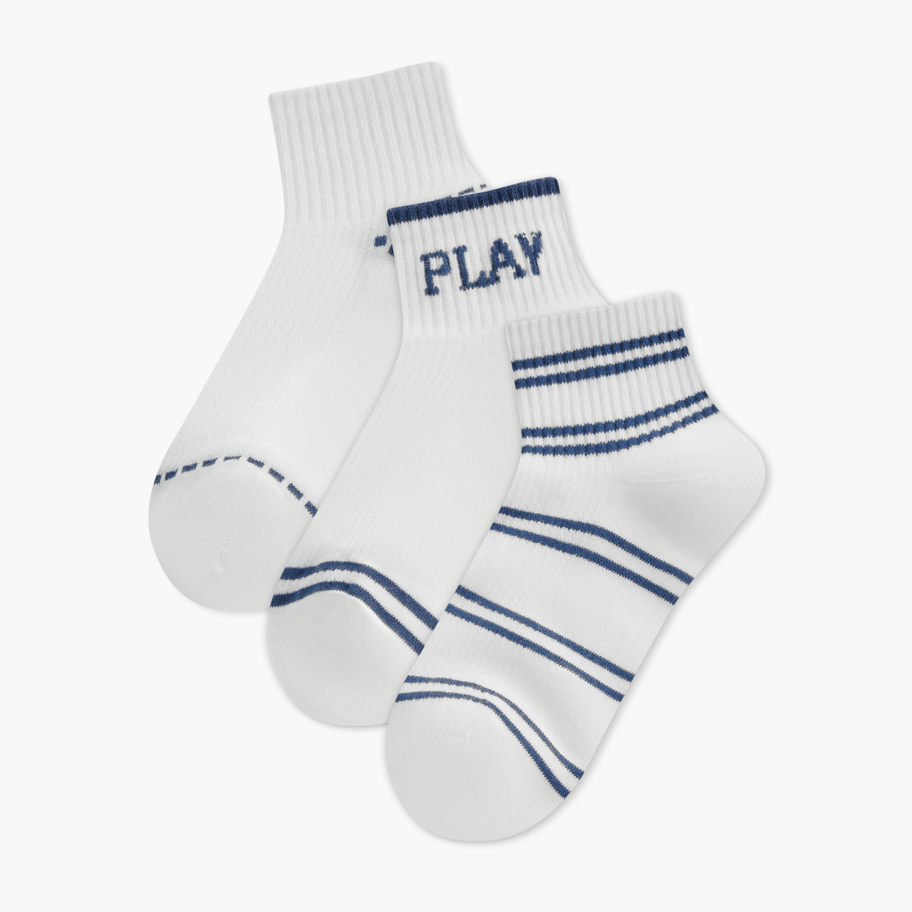 Pack of 3 Juniors Baby Boys Socks Ankle Length-boys-accessories-socks-image-1