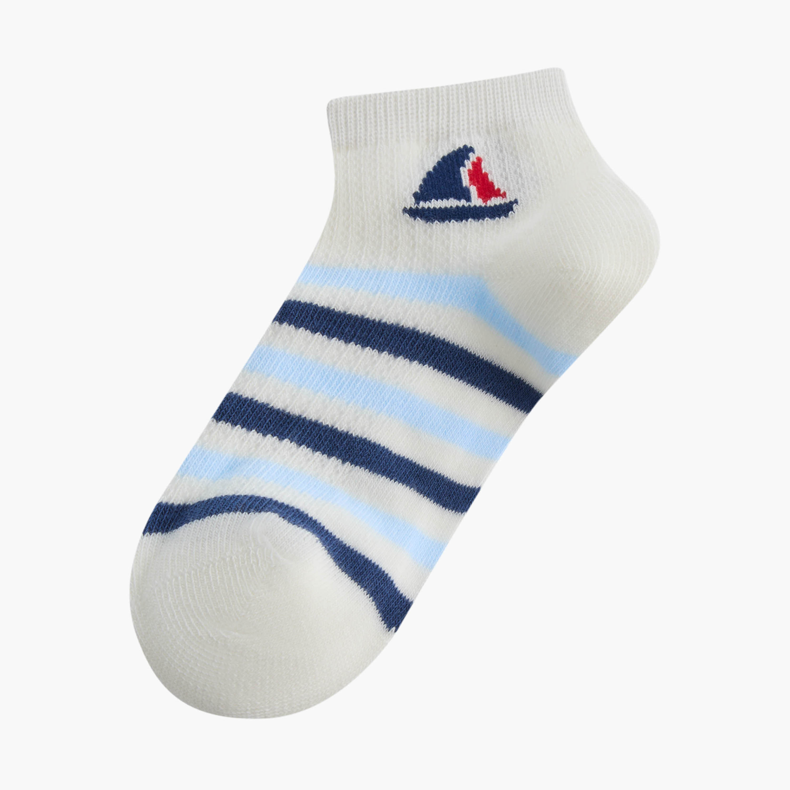 Pack of 3 Juniors Baby Boys Socks Ankle Length with Nautical Print-boys-accessories-socks-image-2