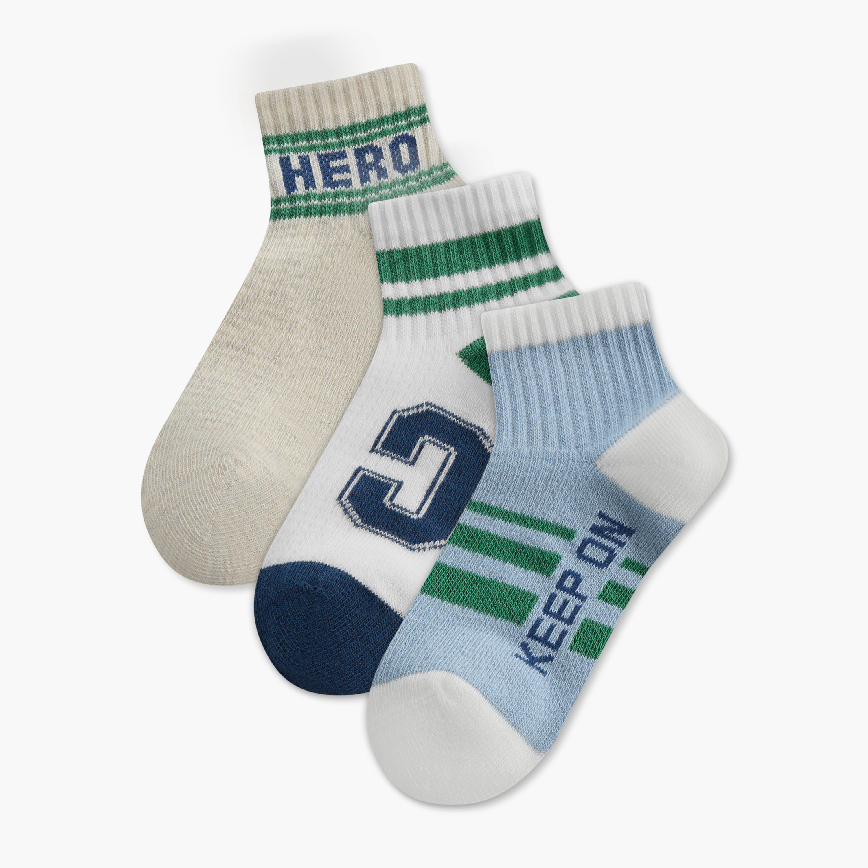 Pack of 3 Juniors Baby Boys Socks with Printed Design-baby-boys-accessories-socks-image-1