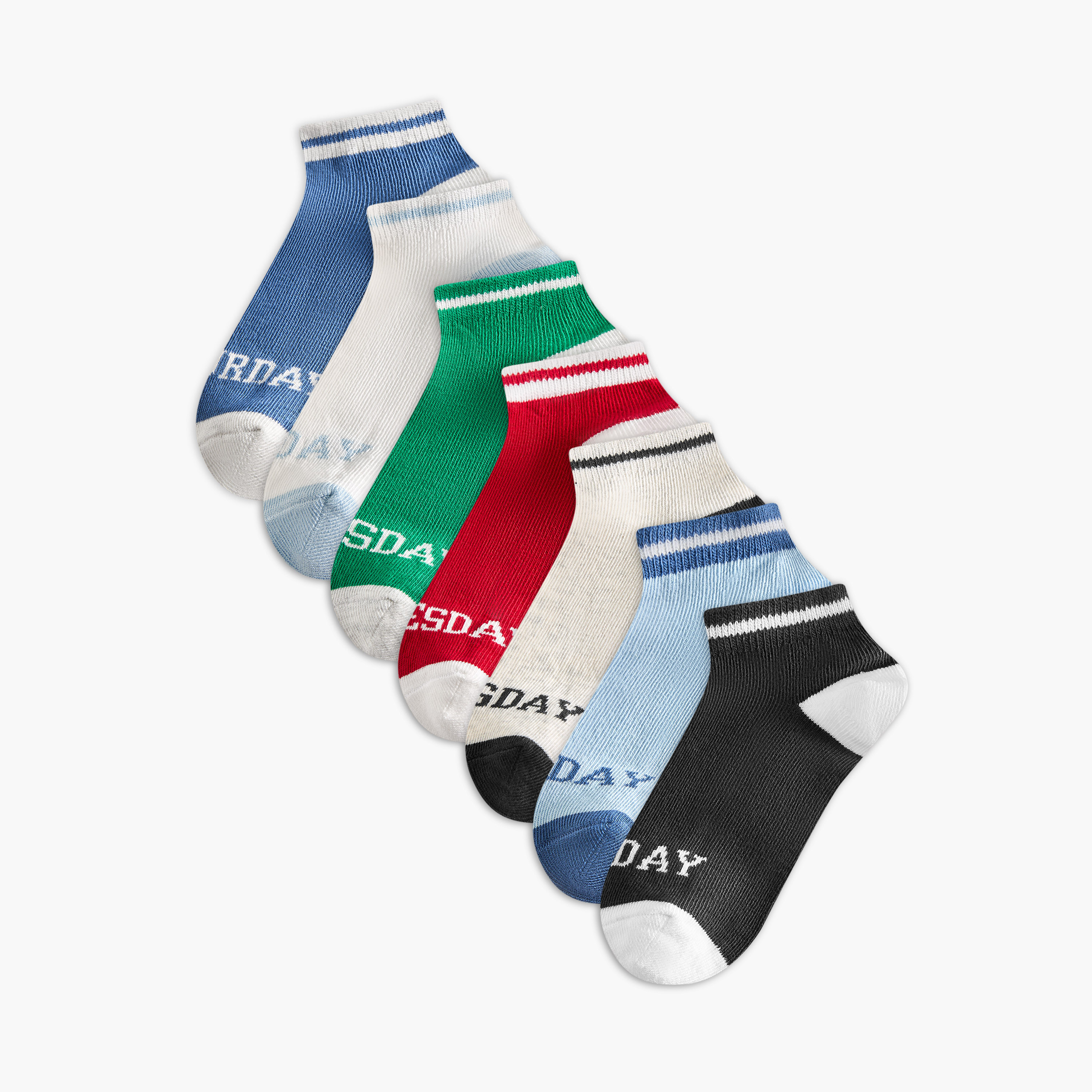 Pack of 7 Juniors Baby Boys Ankle Length Socks Days of the Week Print-boys-accessories-socks-image-1