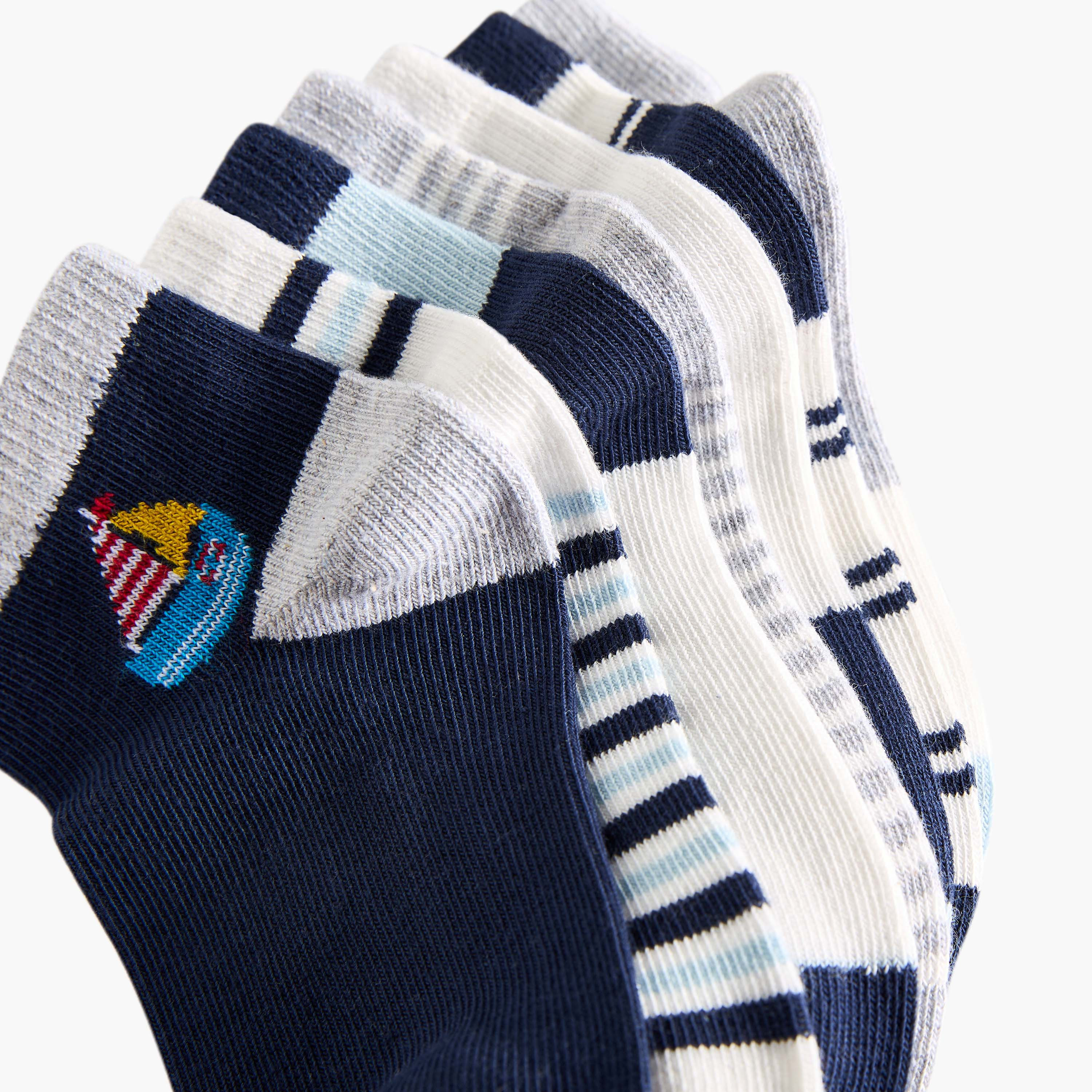 Pack of 7 Juniors Baby Boys Socks Nautical Print-baby-boys-accessories-socks-image-4