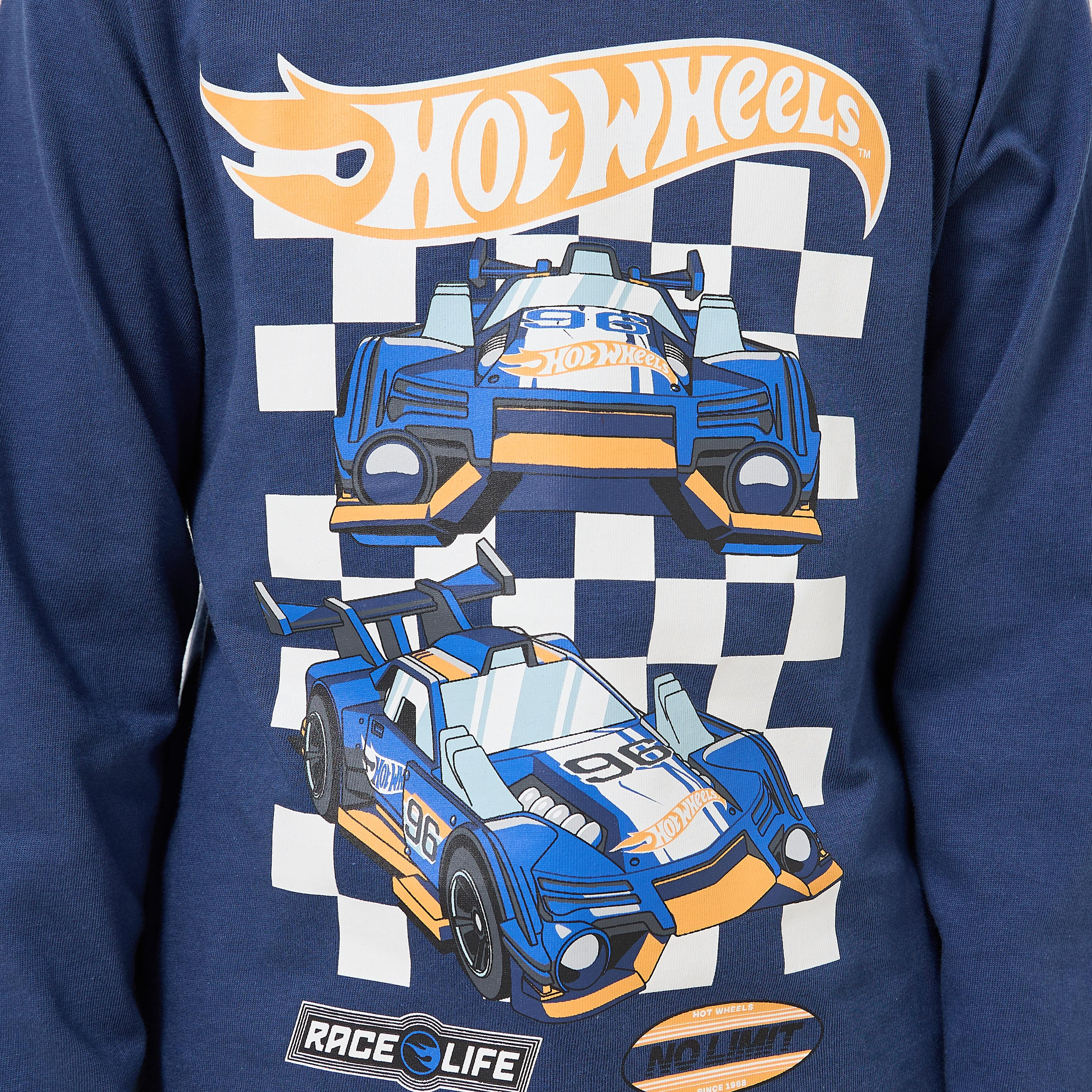 Cotton Crew Neck Long Sleeves Pyjama Set with Hot Wheels Print-baby-boys-clothing-nightwear-pyjamasets-image-6