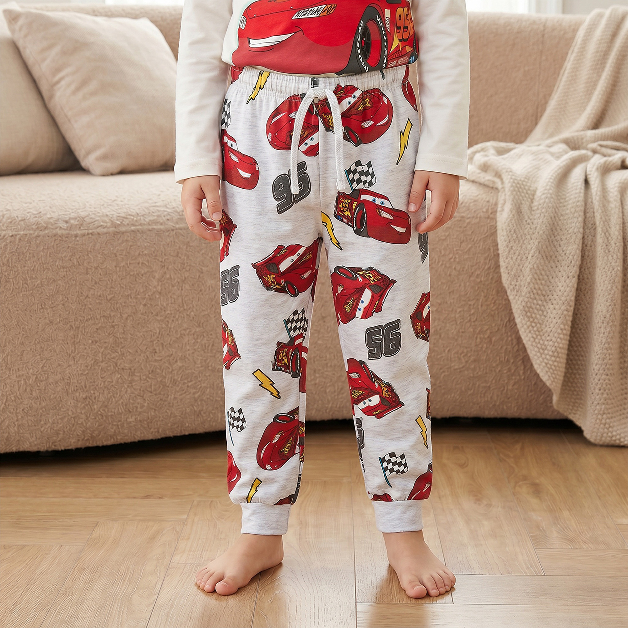 طقم بيجاما قطن بياقة ضيقة وأكمام طويلة وطبعات من ديزني-boys-clothing-nightwear-image-3