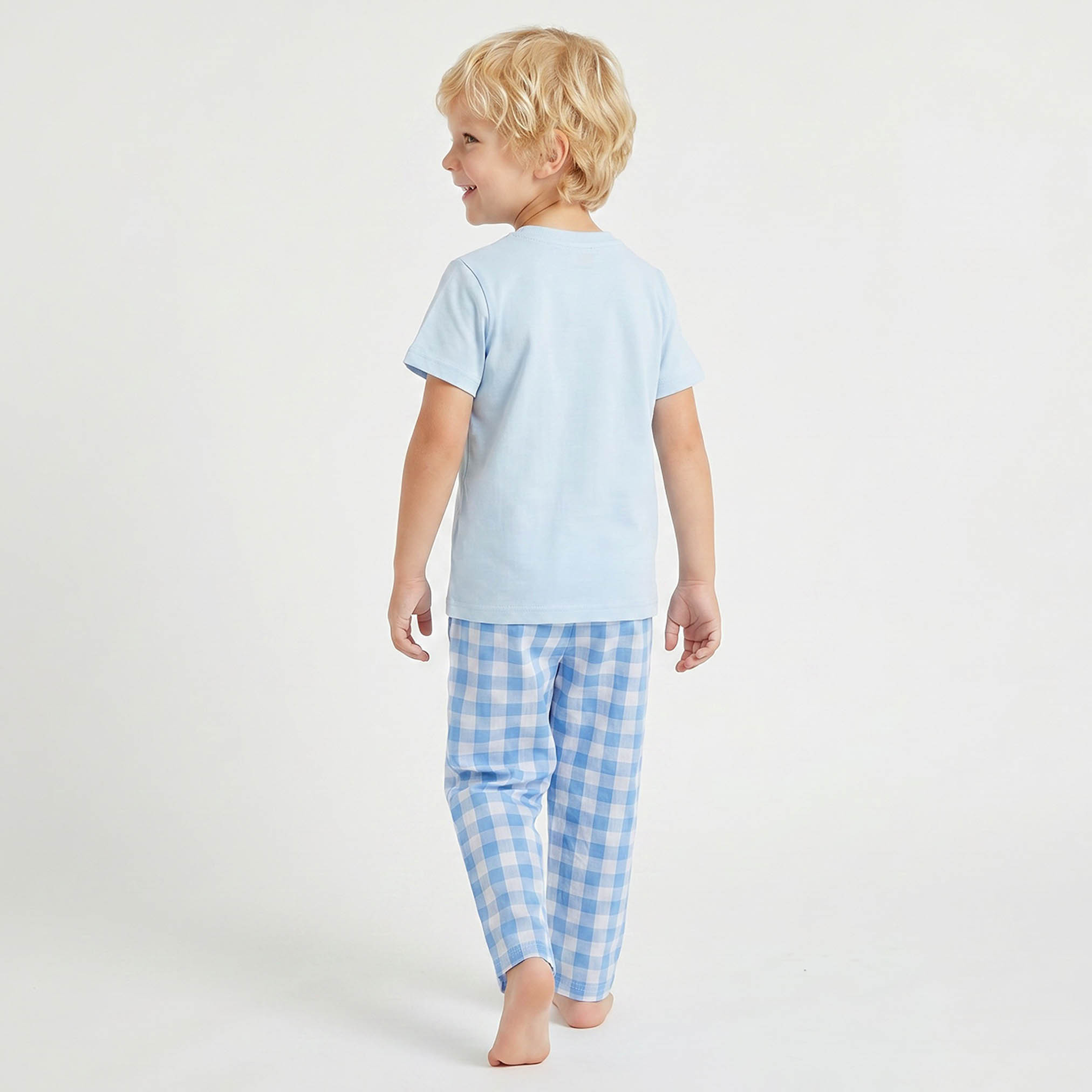 Disney Cotton Crew Neck Short Sleeves Pyjama Set with Mickey Mouse Print-boys-clothing-nightwear-image-3