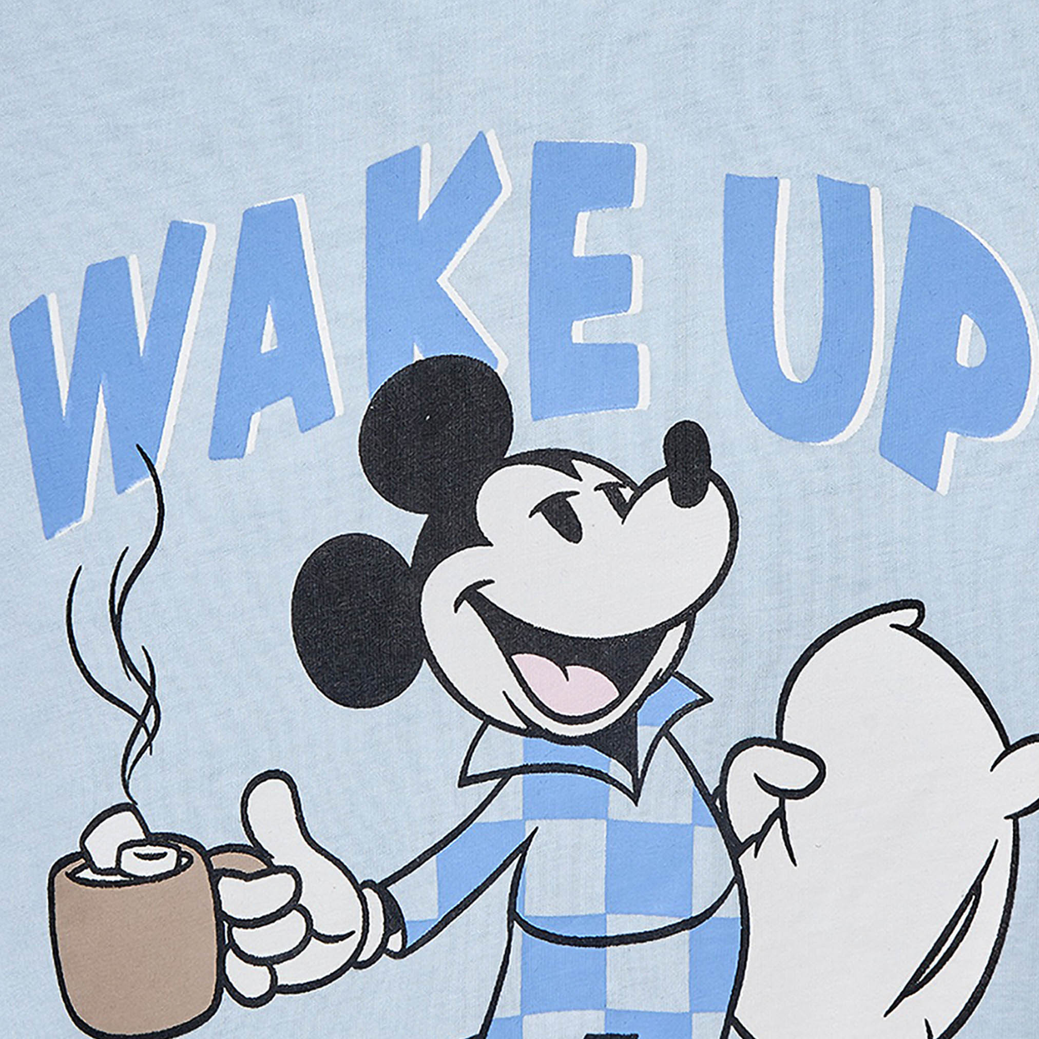Disney Cotton Crew Neck Short Sleeves Pyjama Set with Mickey Mouse Print-boys-clothing-nightwear-image-5