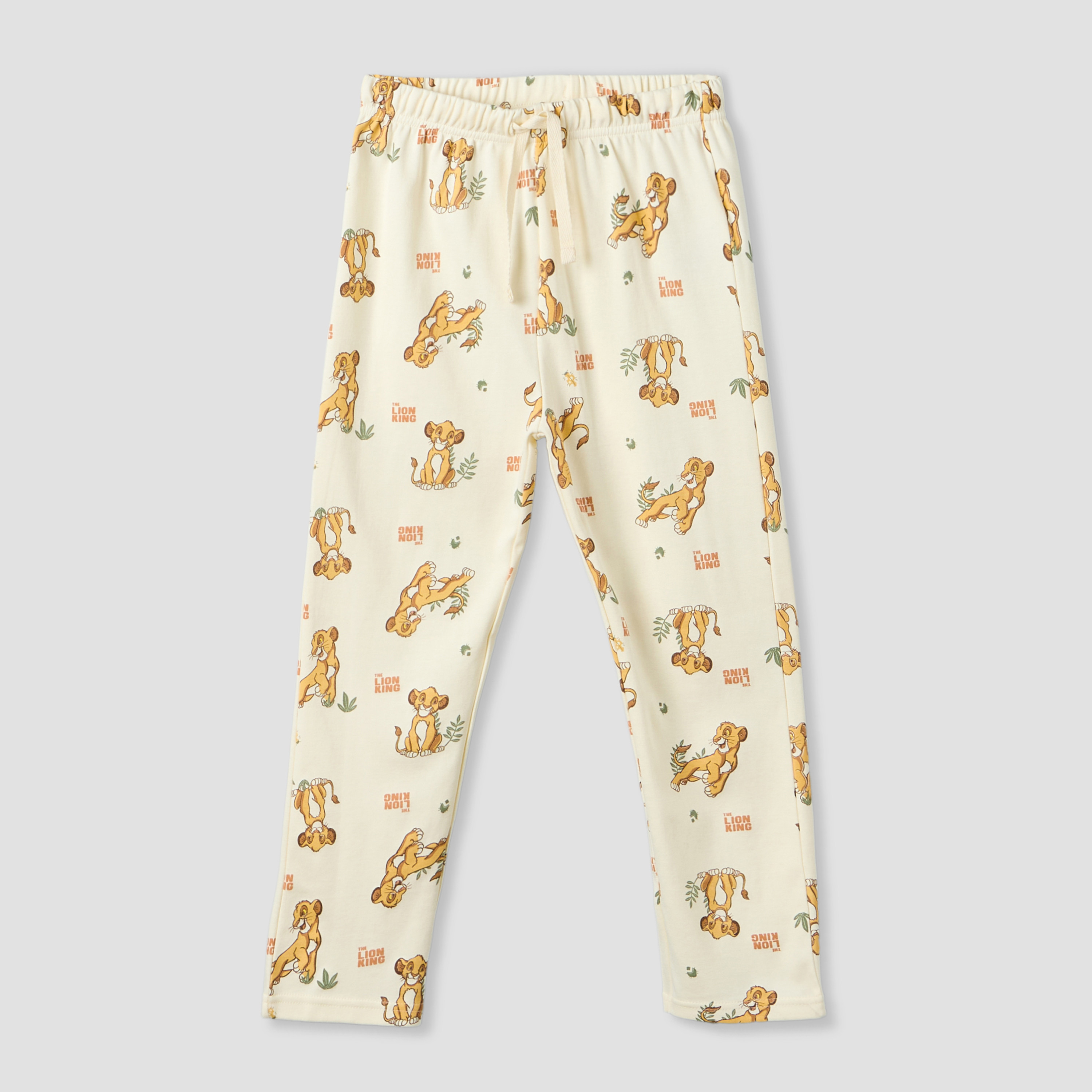 Disney Cotton Collared Long Sleeve Pyjama Set with The Lion King Print-boys-clothing-nightwear-image-3
